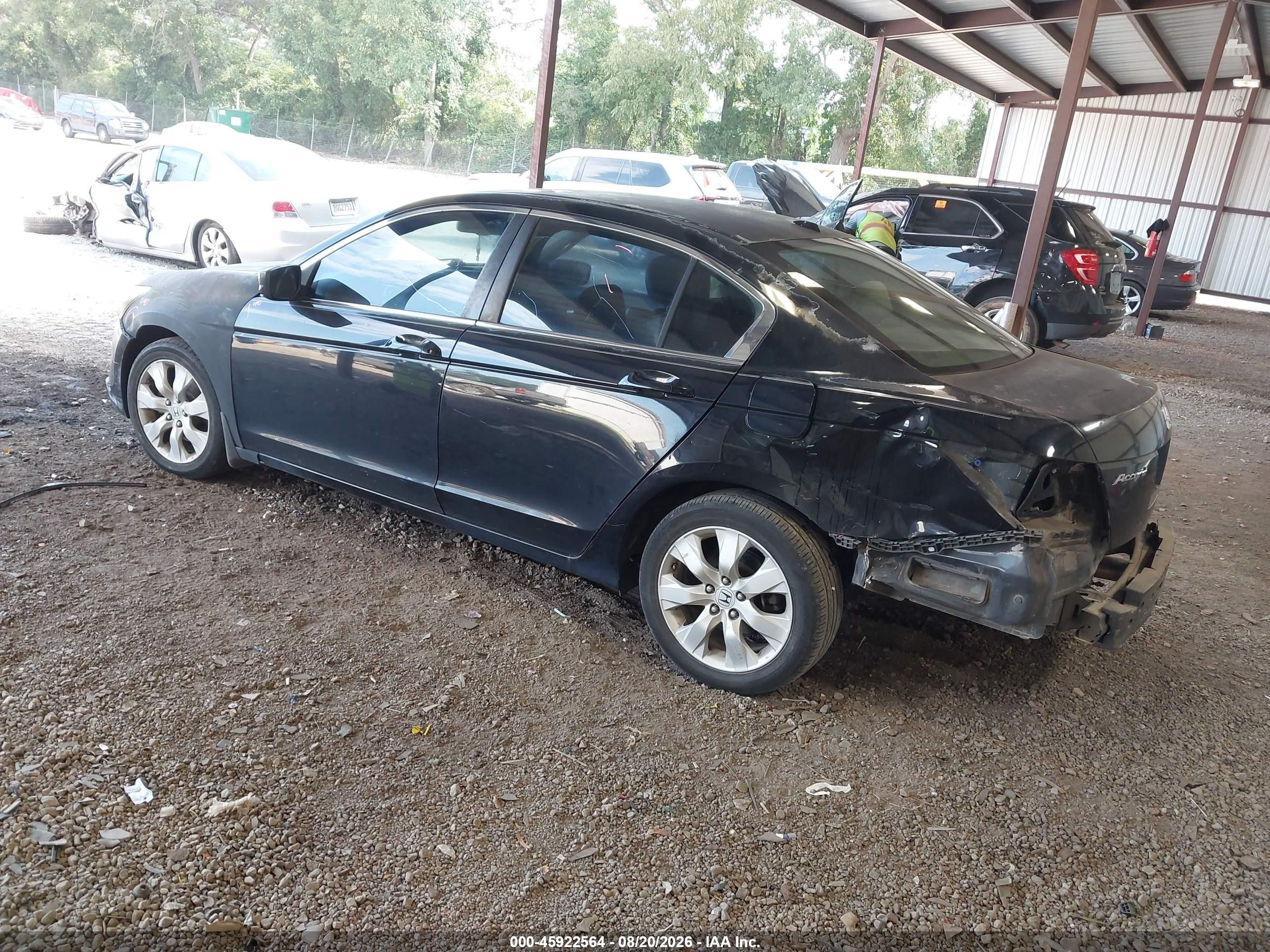 2008 Honda Accord 2.4 Ex-l Black vin: 1HGCP26838A057060