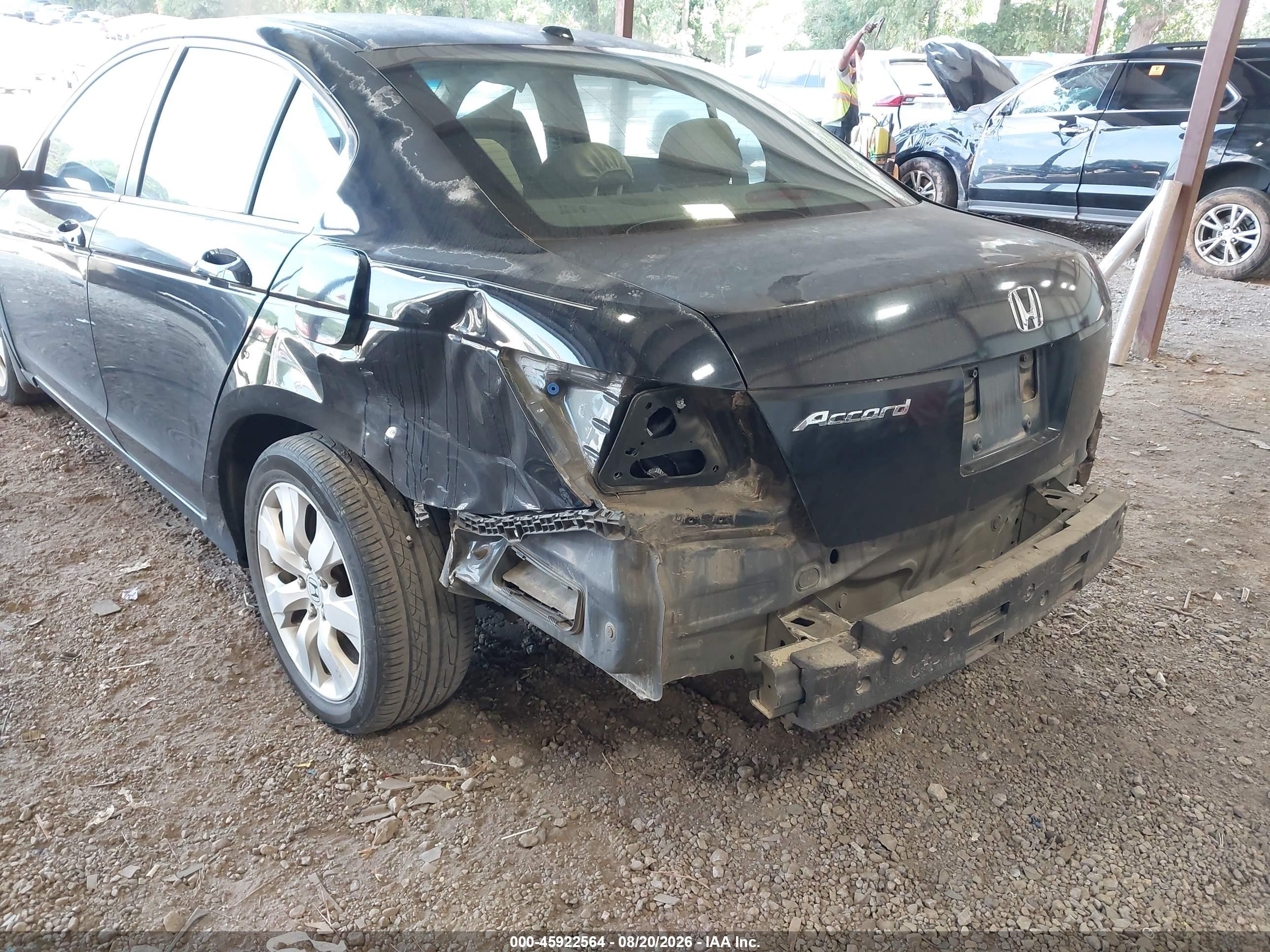 2008 Honda Accord 2.4 Ex-l Black vin: 1HGCP26838A057060