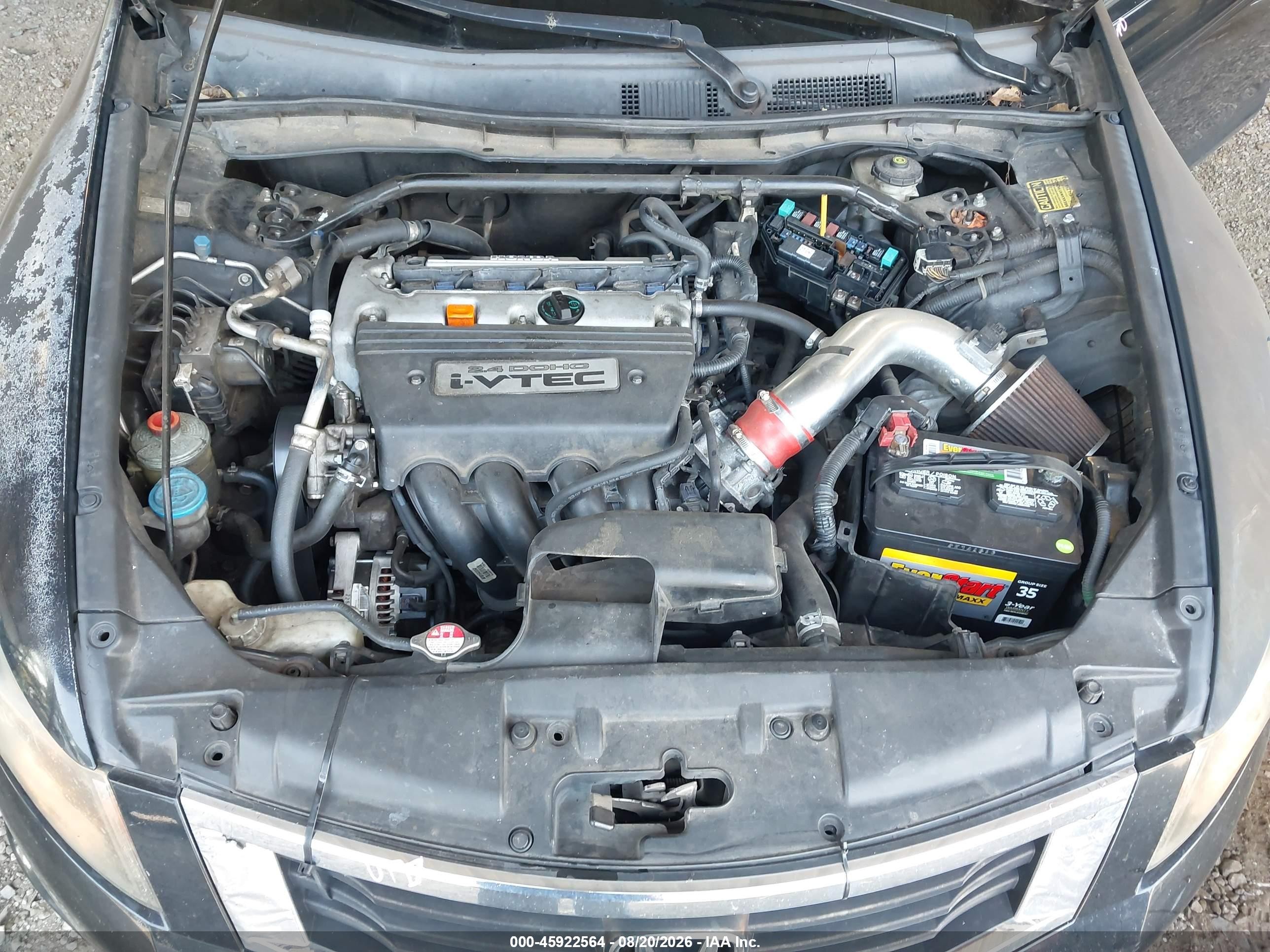 2008 Honda Accord 2.4 Ex-l Black vin: 1HGCP26838A057060