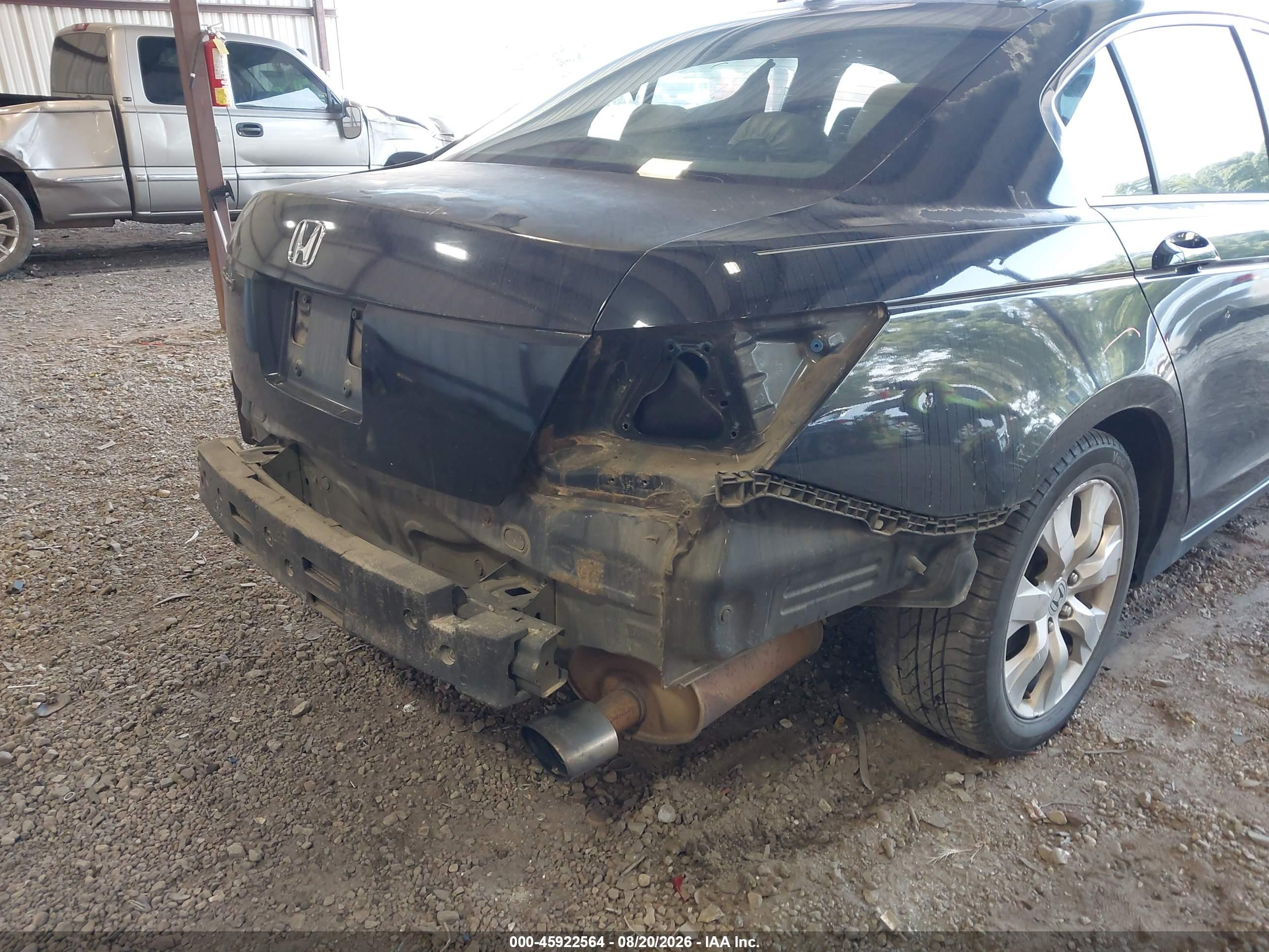 2008 Honda Accord 2.4 Ex-l Black vin: 1HGCP26838A057060