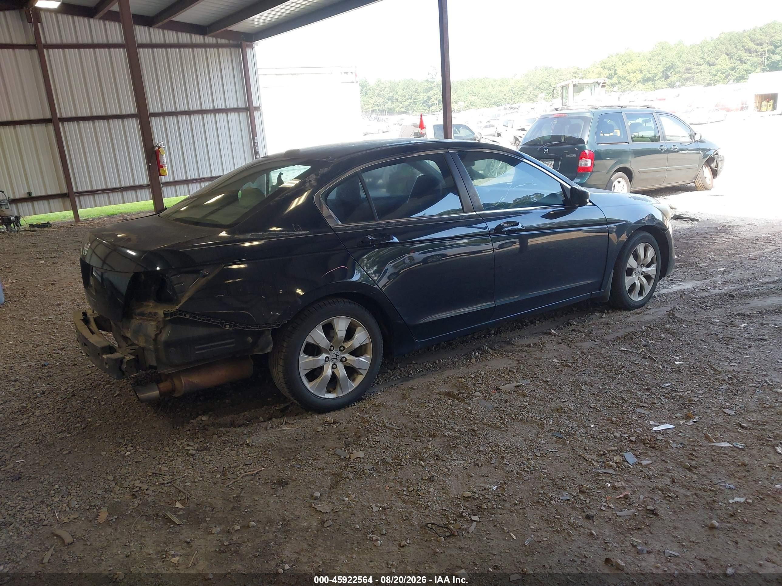 2008 Honda Accord 2.4 Ex-l Black vin: 1HGCP26838A057060