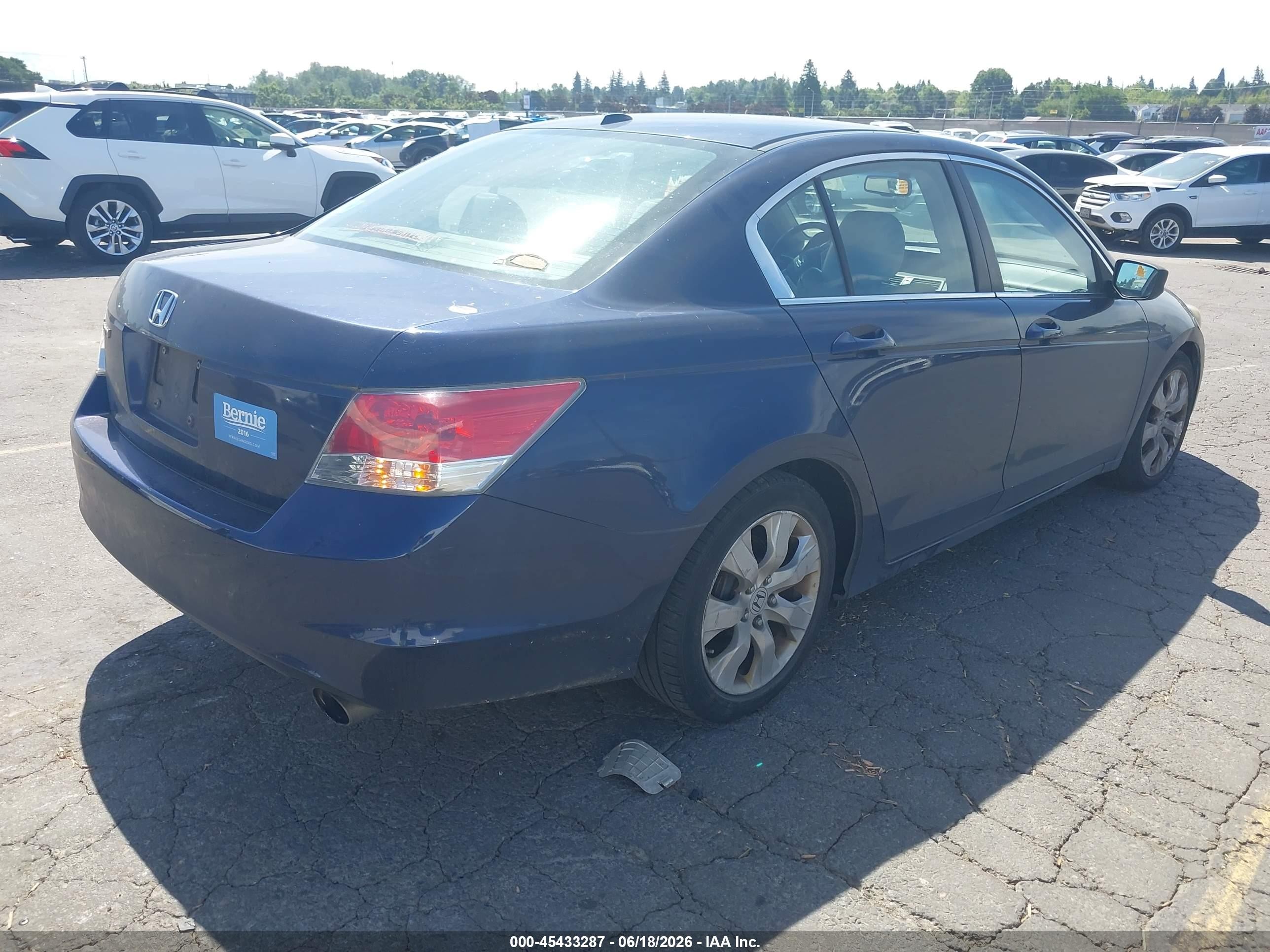 2008 Honda Accord 2.4 Ex-l Blue vin: 1HGCP26838A096229