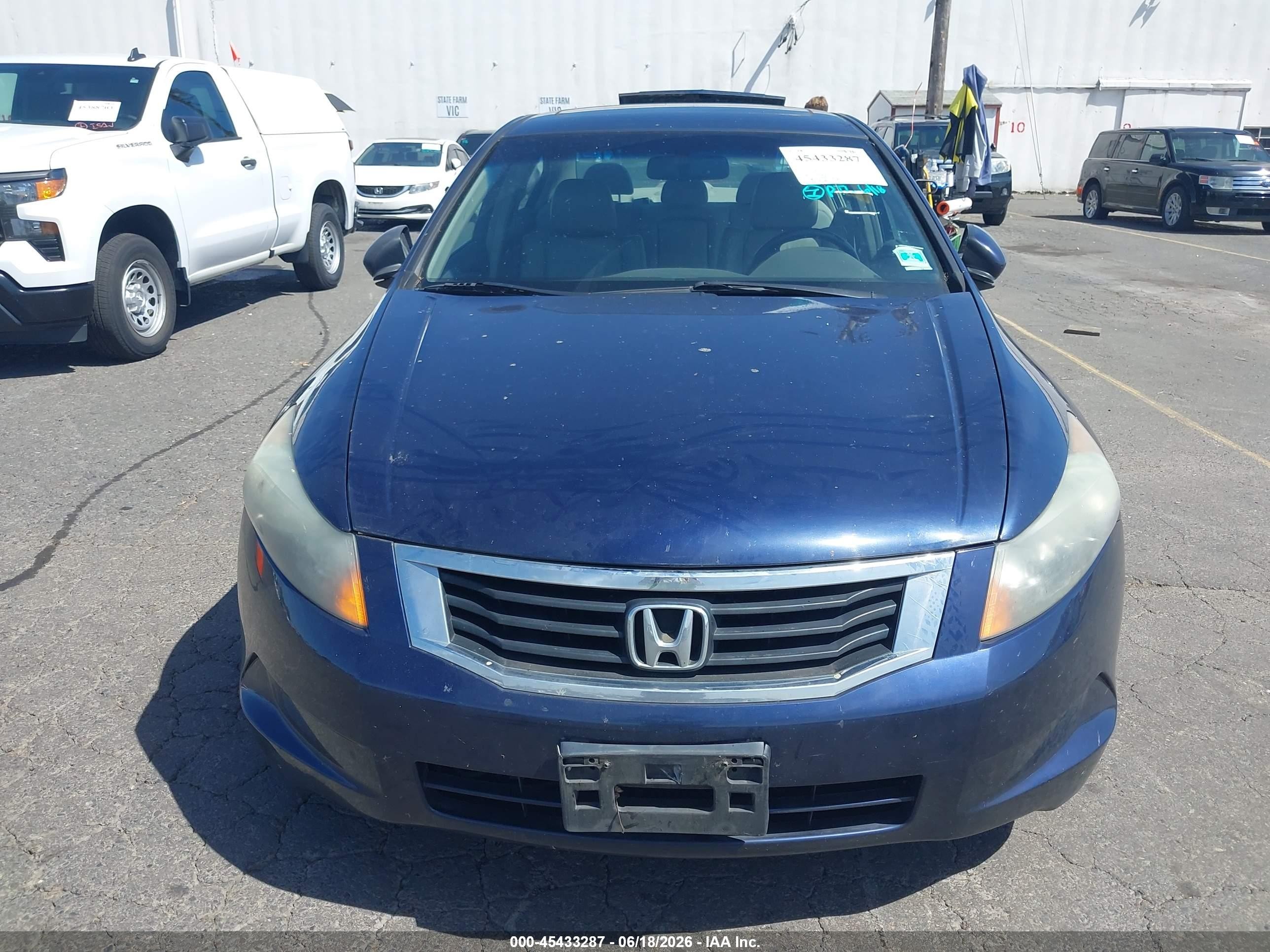 2008 Honda Accord 2.4 Ex-l Blue vin: 1HGCP26838A096229