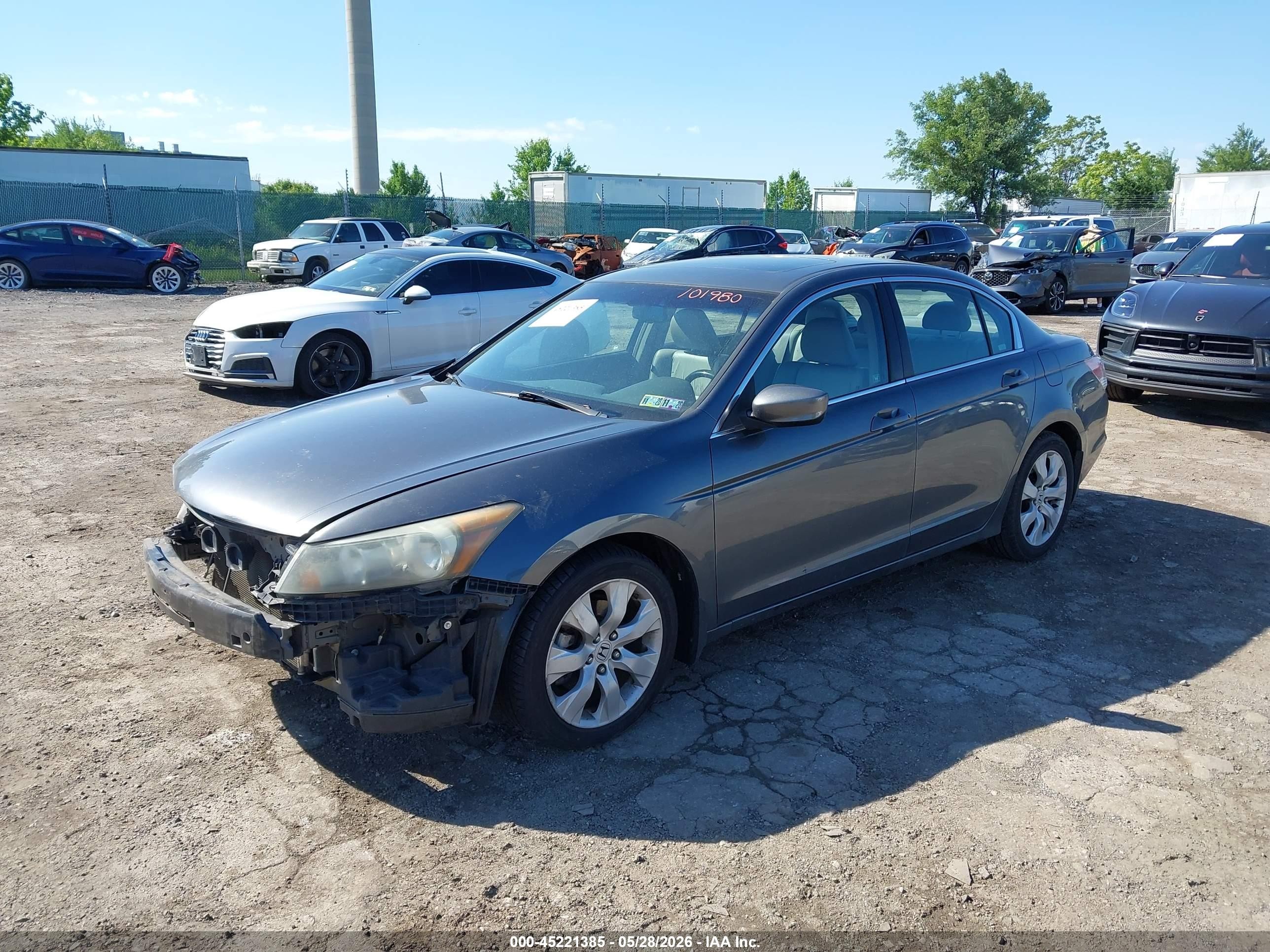 2008 Honda Accord 2.4 Ex-l Gray vin: 1HGCP26838A101980