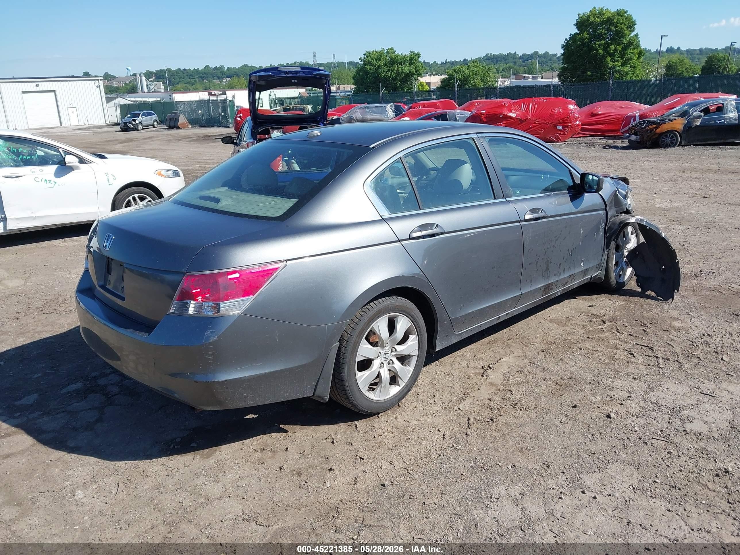 2008 Honda Accord 2.4 Ex-l Gray vin: 1HGCP26838A101980