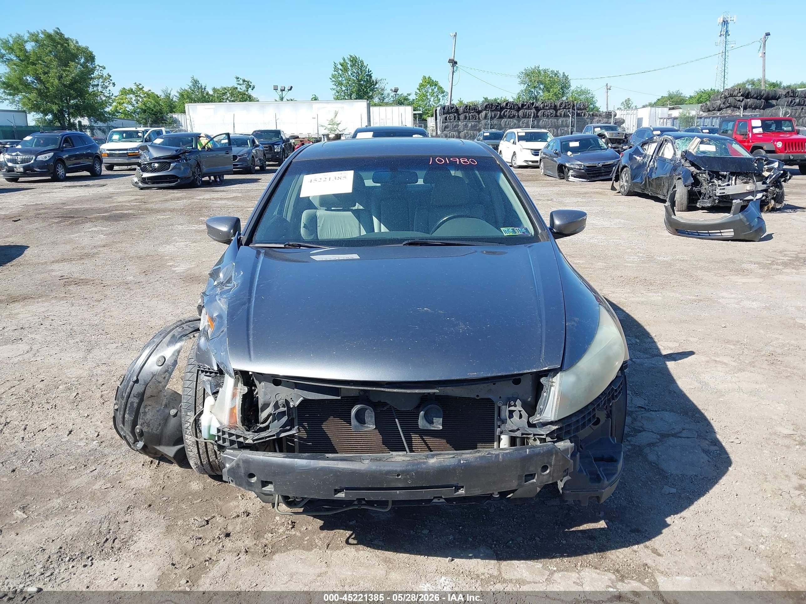 2008 Honda Accord 2.4 Ex-l Gray vin: 1HGCP26838A101980