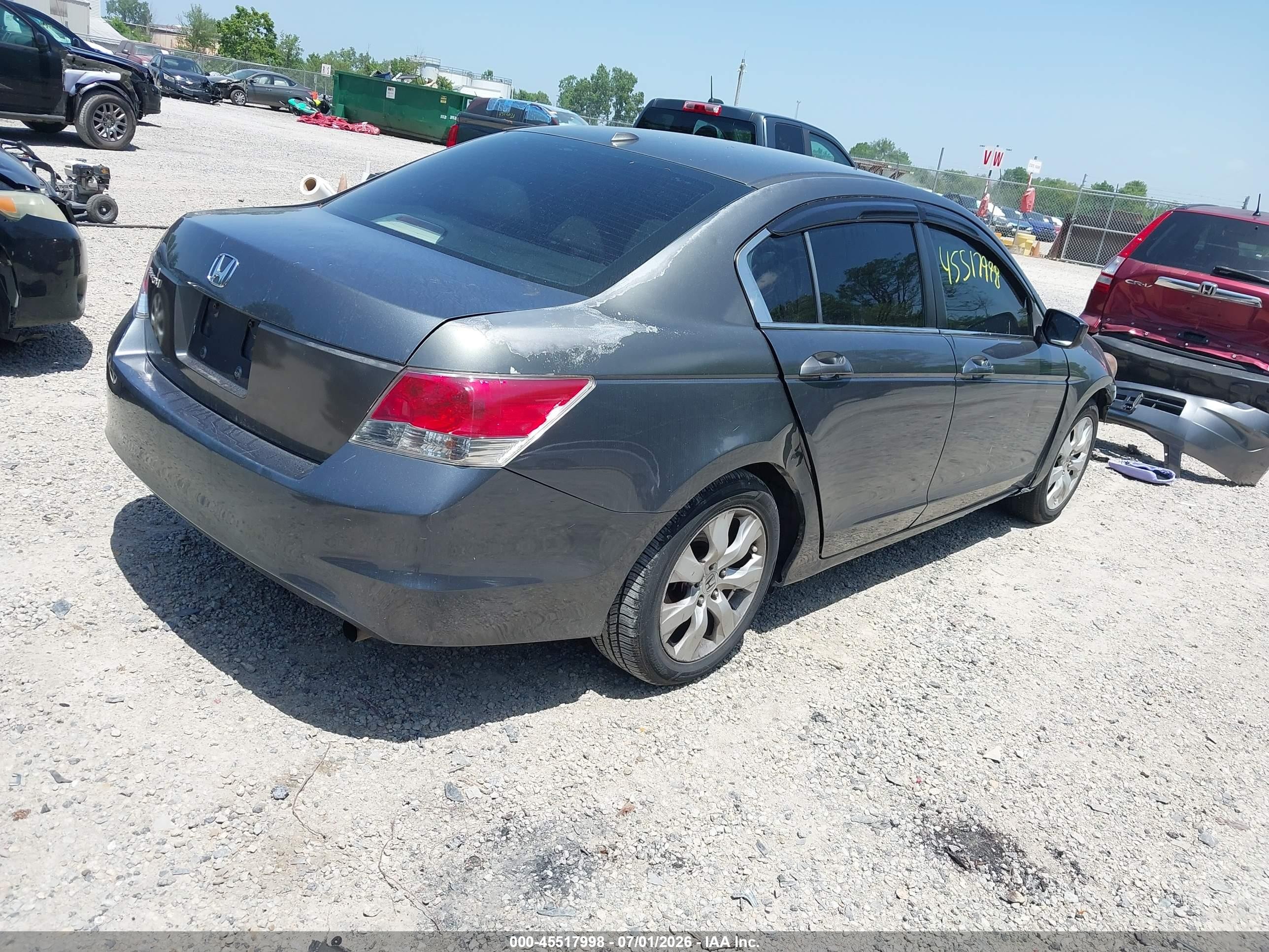 2008 Honda Accord 2.4 Ex-l Gray vin: 1HGCP26838A107519