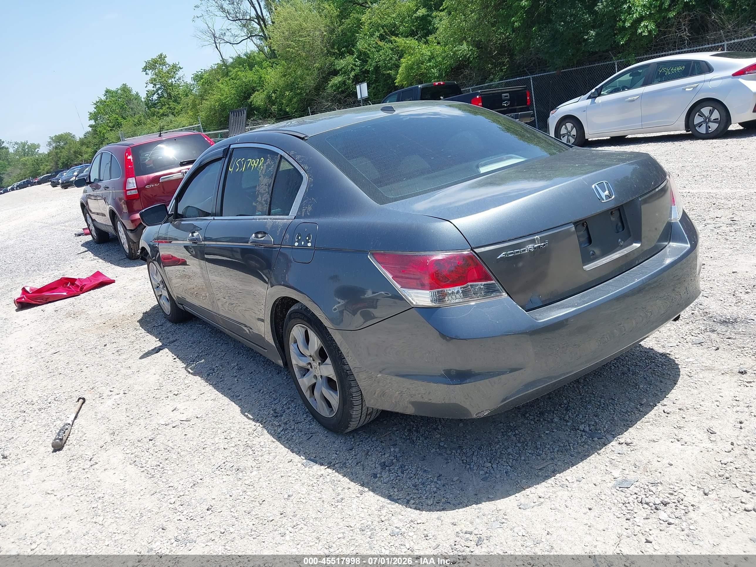 2008 Honda Accord 2.4 Ex-l Gray vin: 1HGCP26838A107519