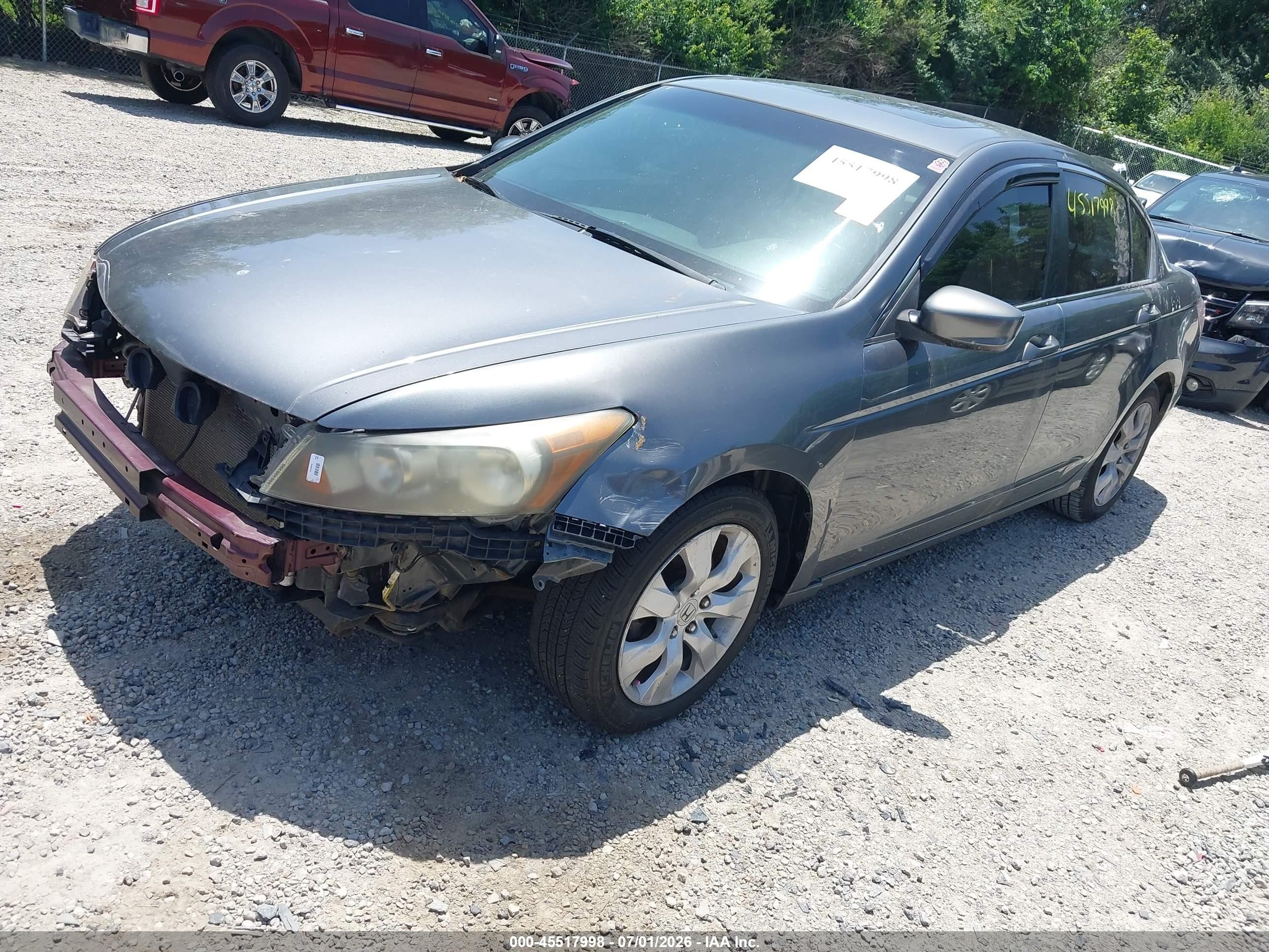2008 Honda Accord 2.4 Ex-l Gray vin: 1HGCP26838A107519