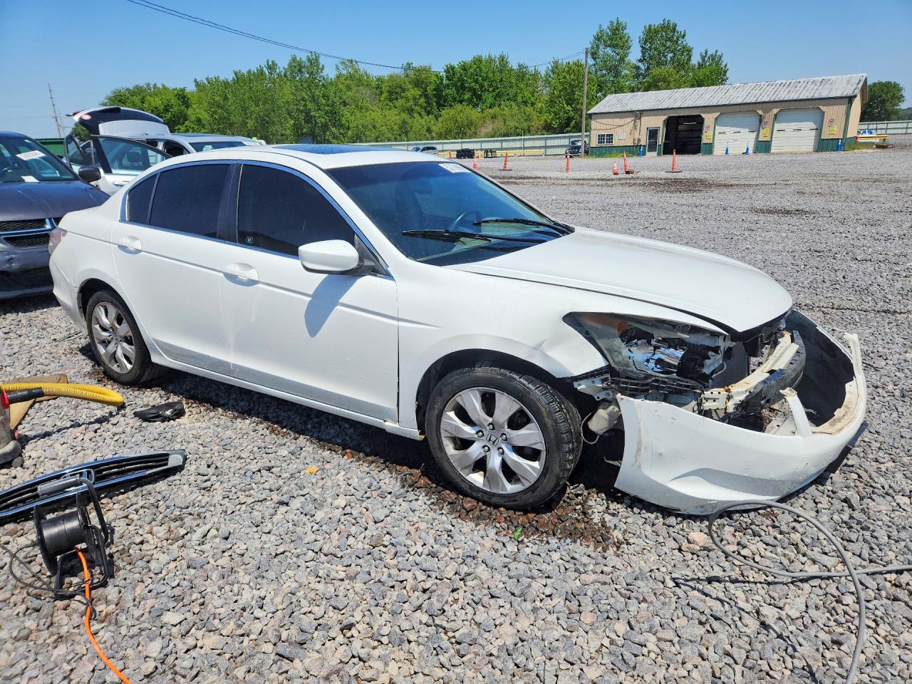 2009 Honda Accord Exl White vin: 1HGCP26839A056427