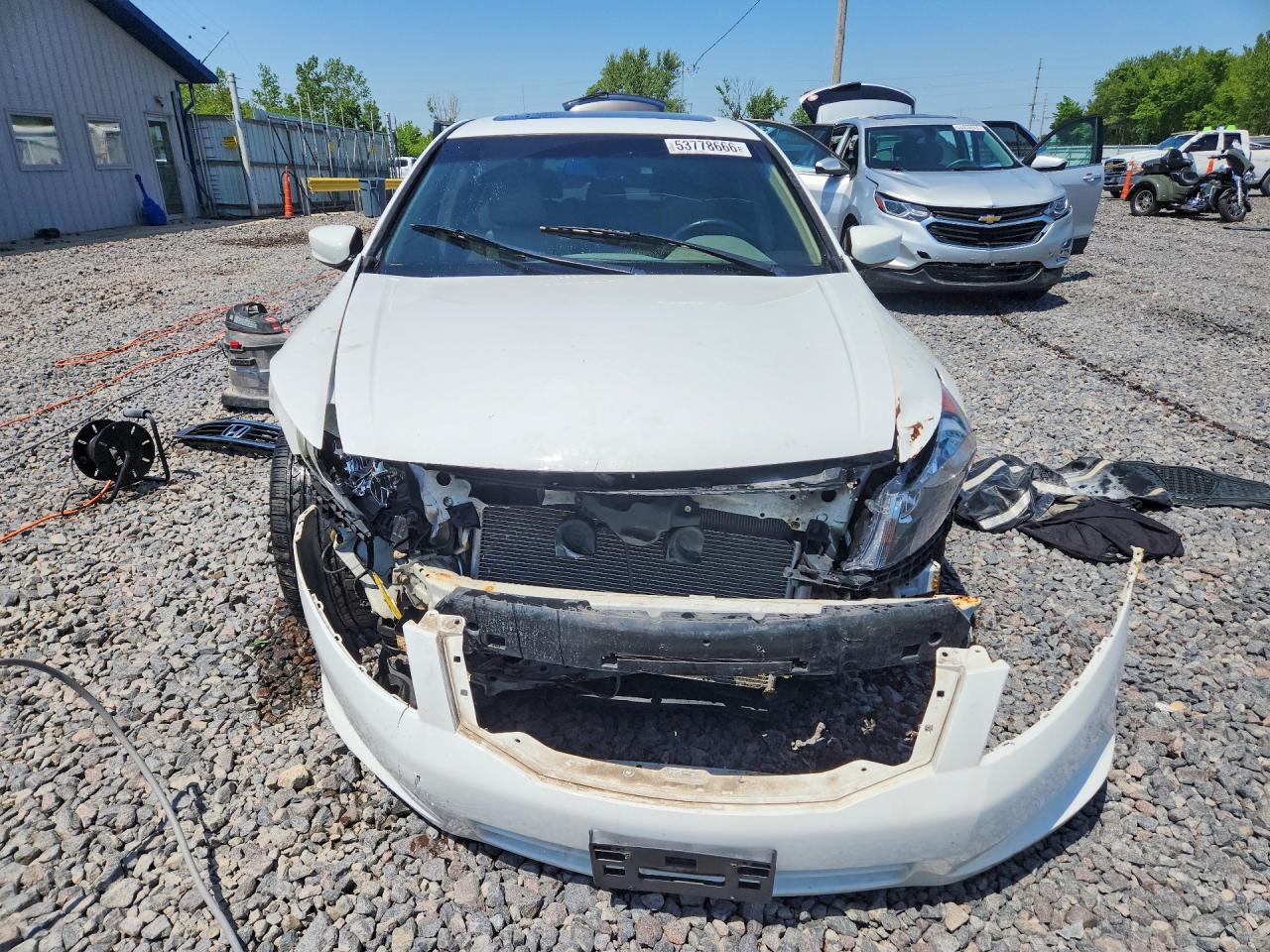 2009 Honda Accord Exl White vin: 1HGCP26839A056427