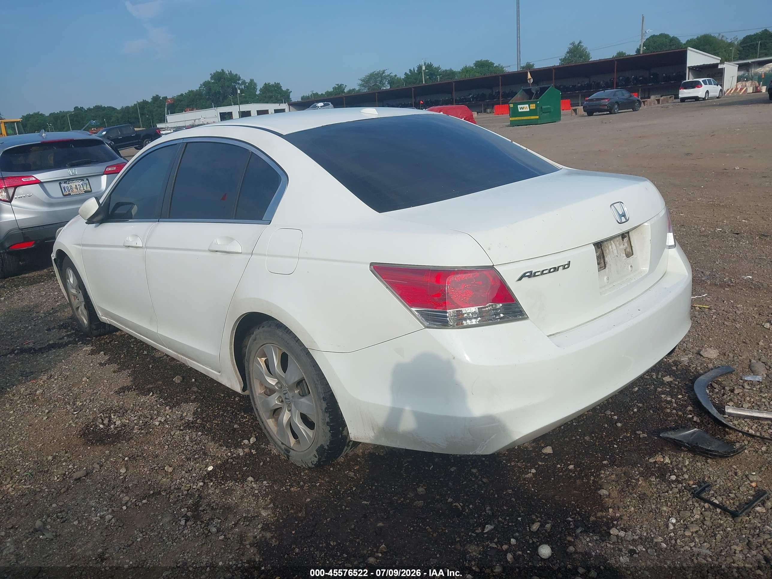 2009 Honda Accord 2.4 Ex-l White vin: 1HGCP26839A117677