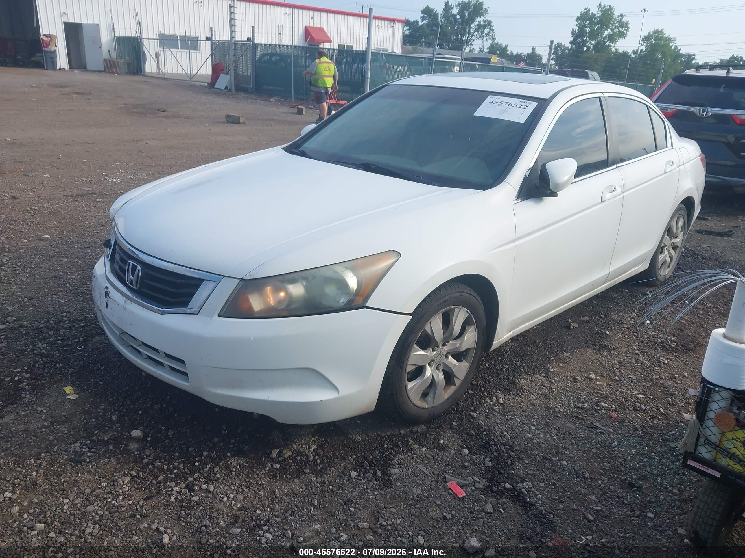 2009 Honda Accord 2.4 Ex-l White vin: 1HGCP26839A117677