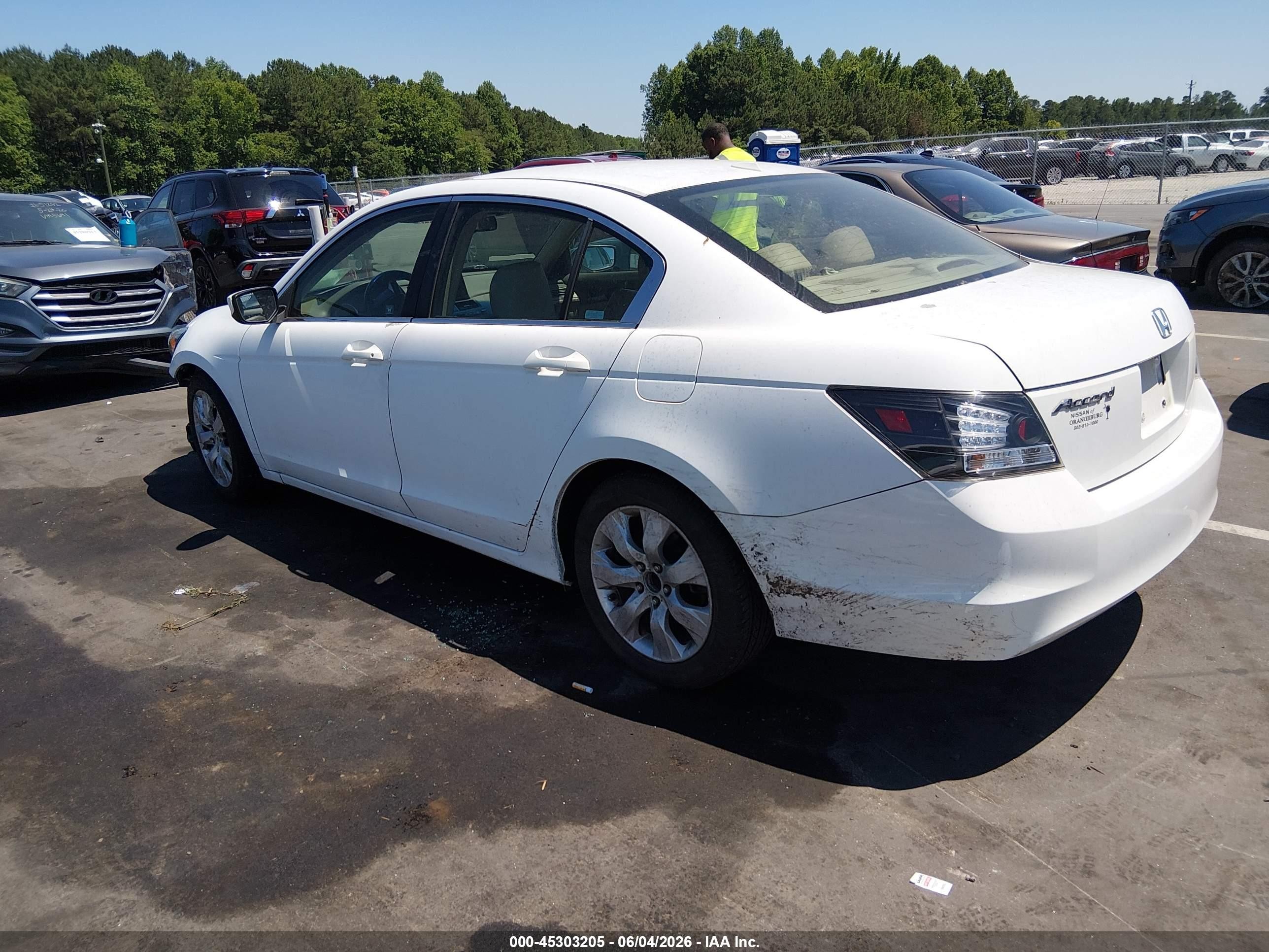 2009 Honda Accord 2.4 Ex-l White vin: 1HGCP26839A149190