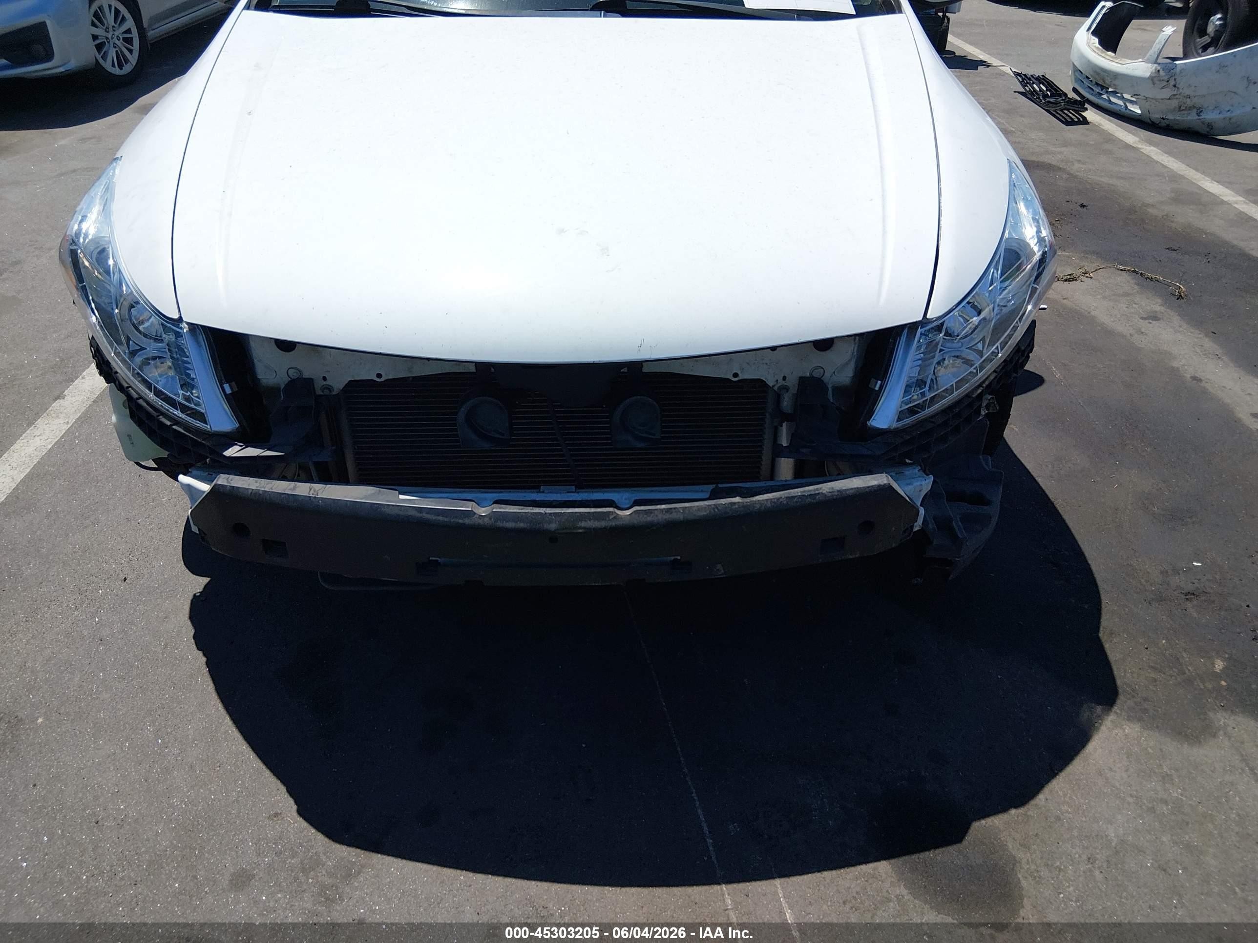 2009 Honda Accord 2.4 Ex-l White vin: 1HGCP26839A149190