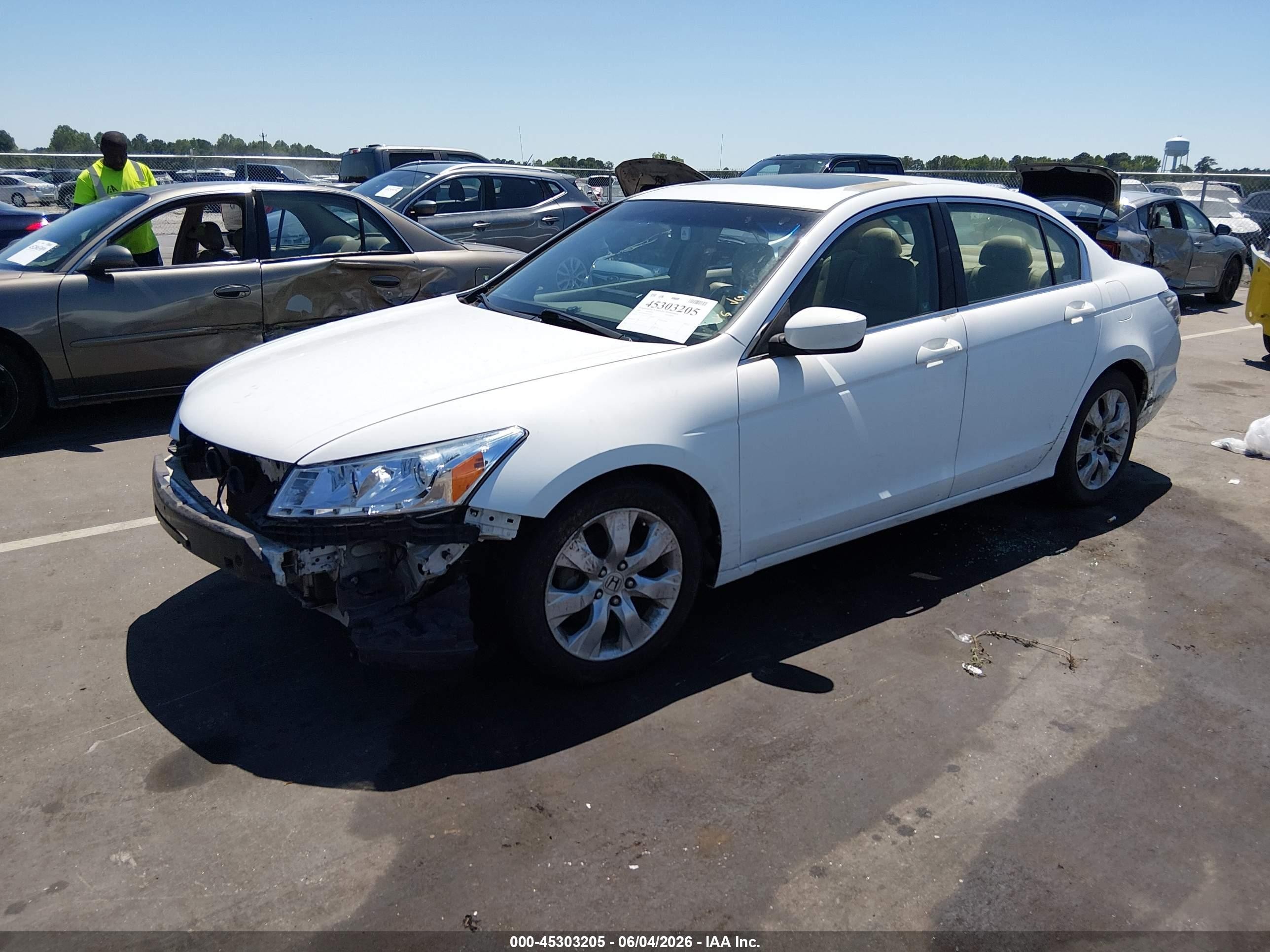 2009 Honda Accord 2.4 Ex-l White vin: 1HGCP26839A149190