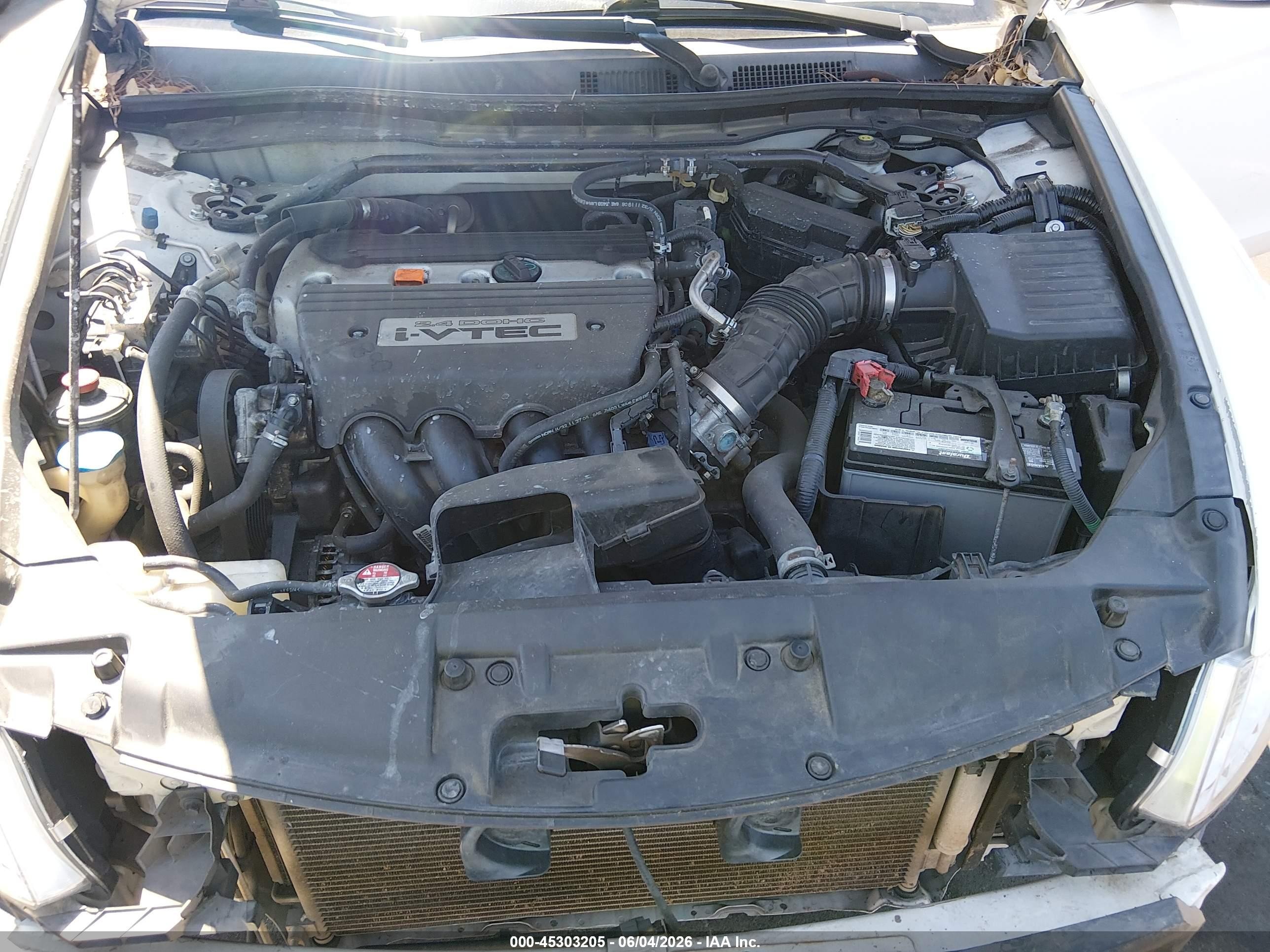 2009 Honda Accord 2.4 Ex-l White vin: 1HGCP26839A149190