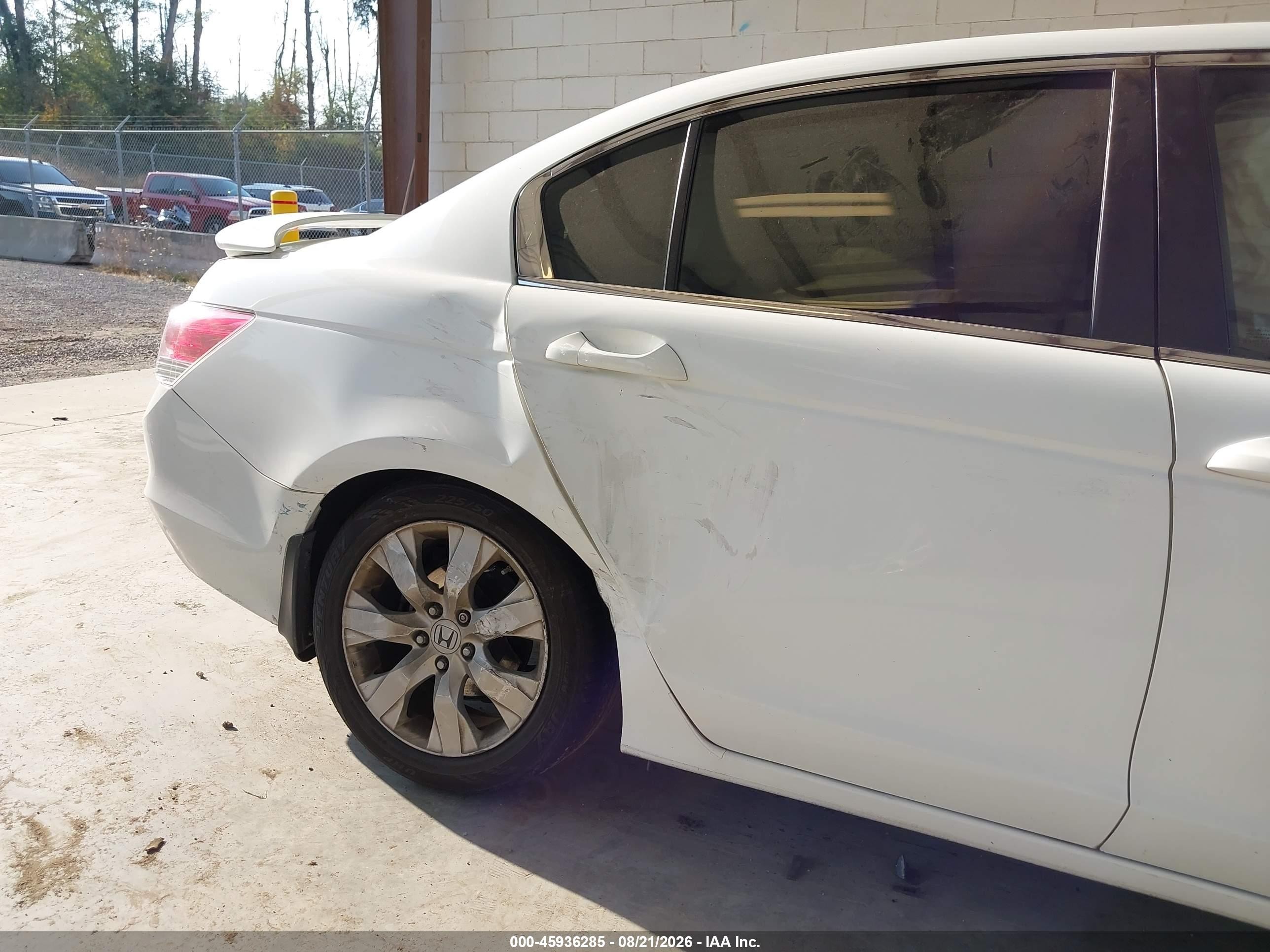 2008 Honda Accord 2.4 Ex-l White vin: 1HGCP26848A001452