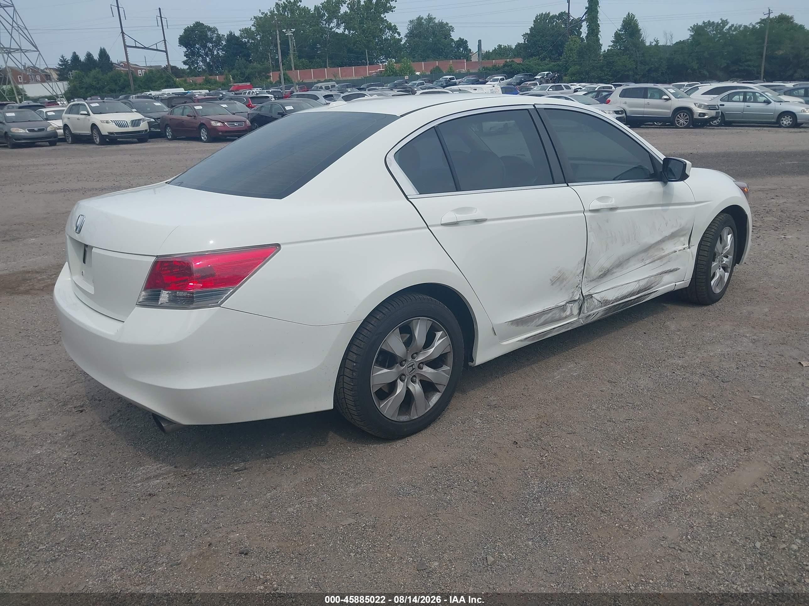 2008 Honda Accord 2.4 Ex-l White vin: 1HGCP26848A044348