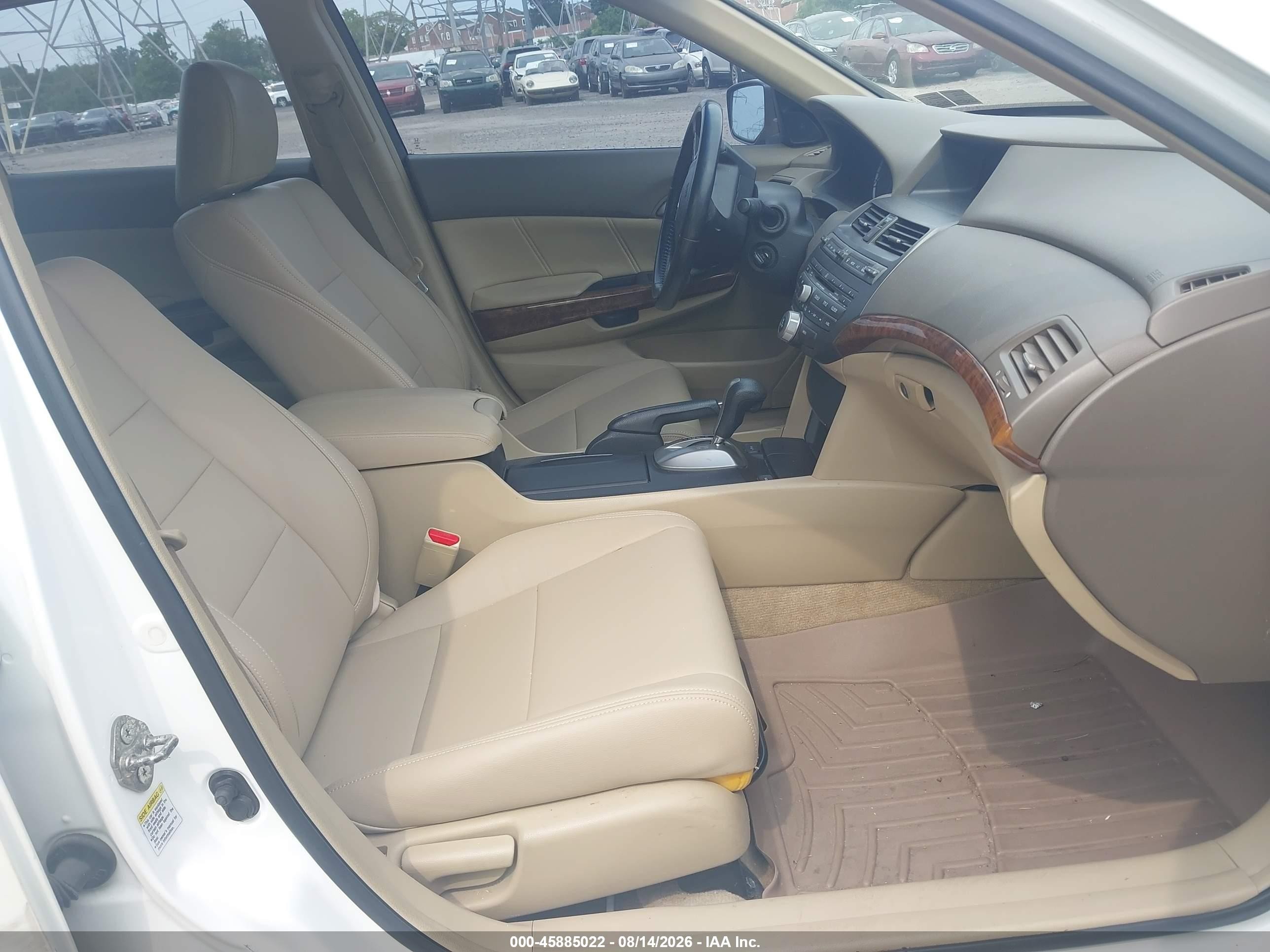 2008 Honda Accord 2.4 Ex-l White vin: 1HGCP26848A044348