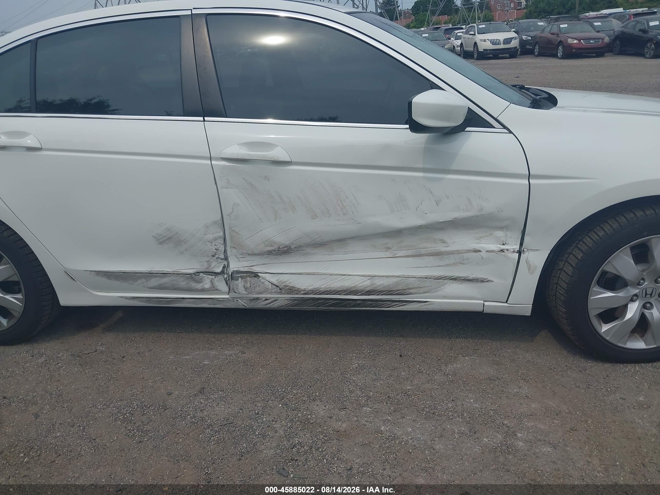 2008 Honda Accord 2.4 Ex-l White vin: 1HGCP26848A044348