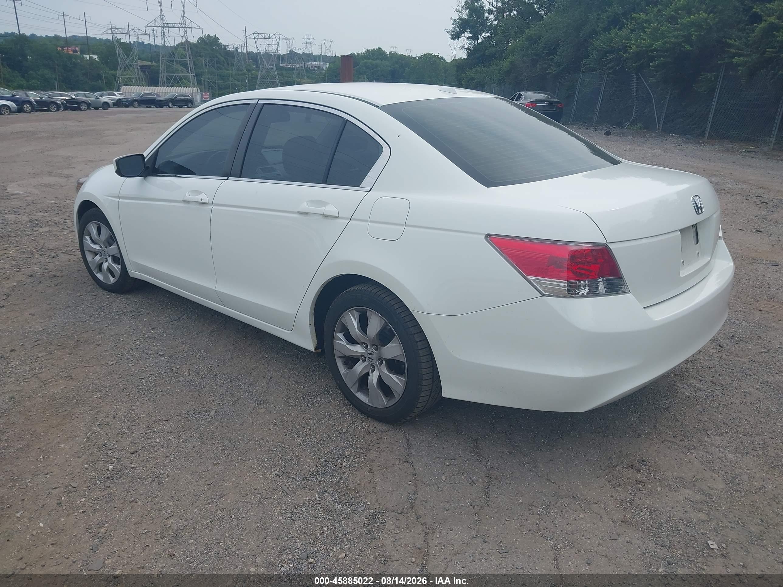 2008 Honda Accord 2.4 Ex-l White vin: 1HGCP26848A044348