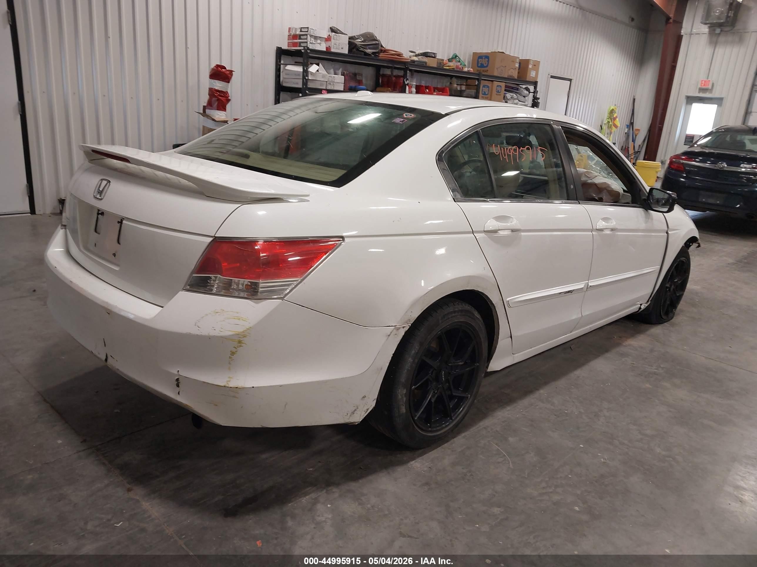 2008 Honda Accord 2.4 Ex-l White vin: 1HGCP26848A096126
