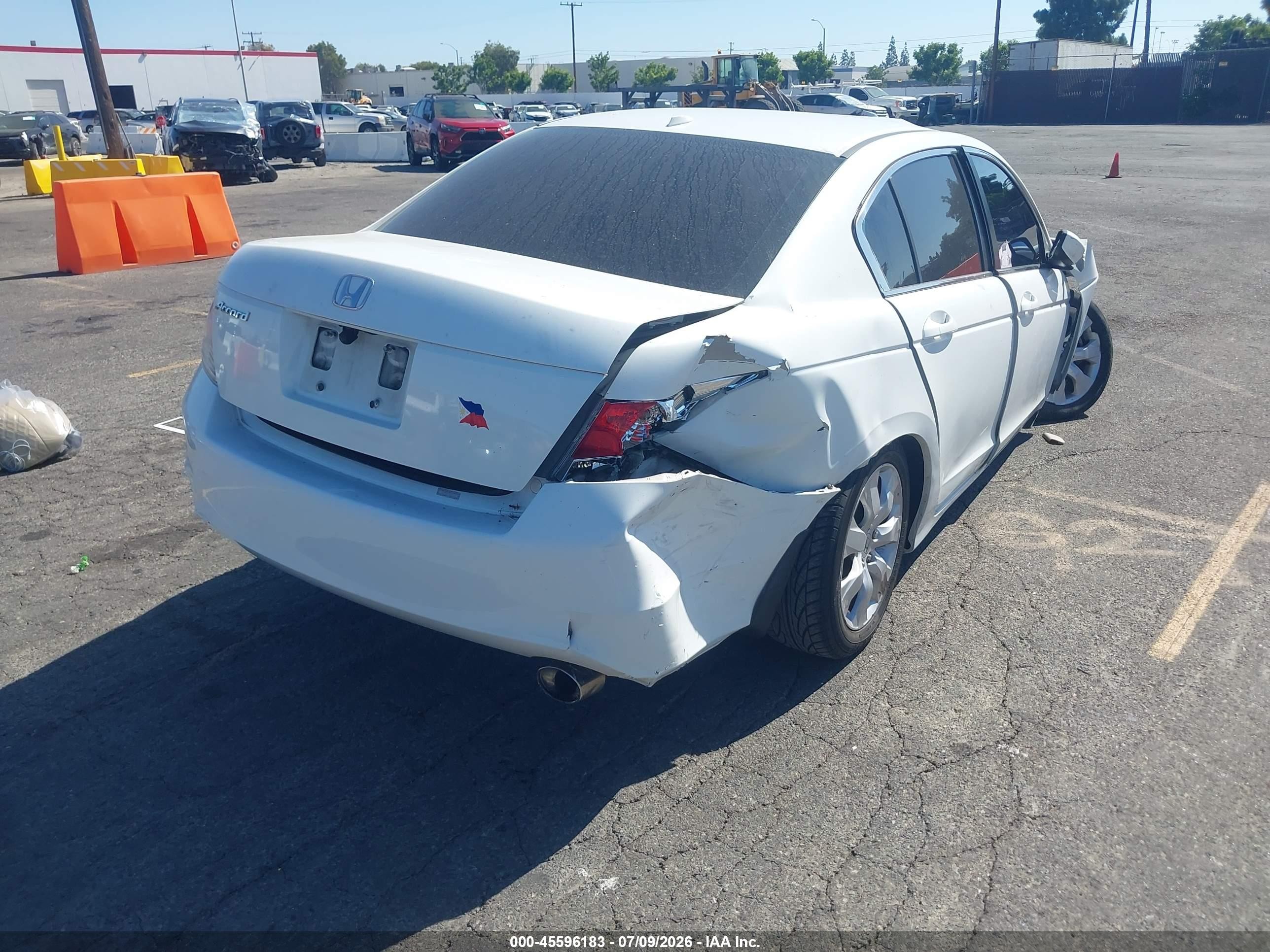 2008 Honda Accord 2.4 Ex-l White vin: 1HGCP26848A106783