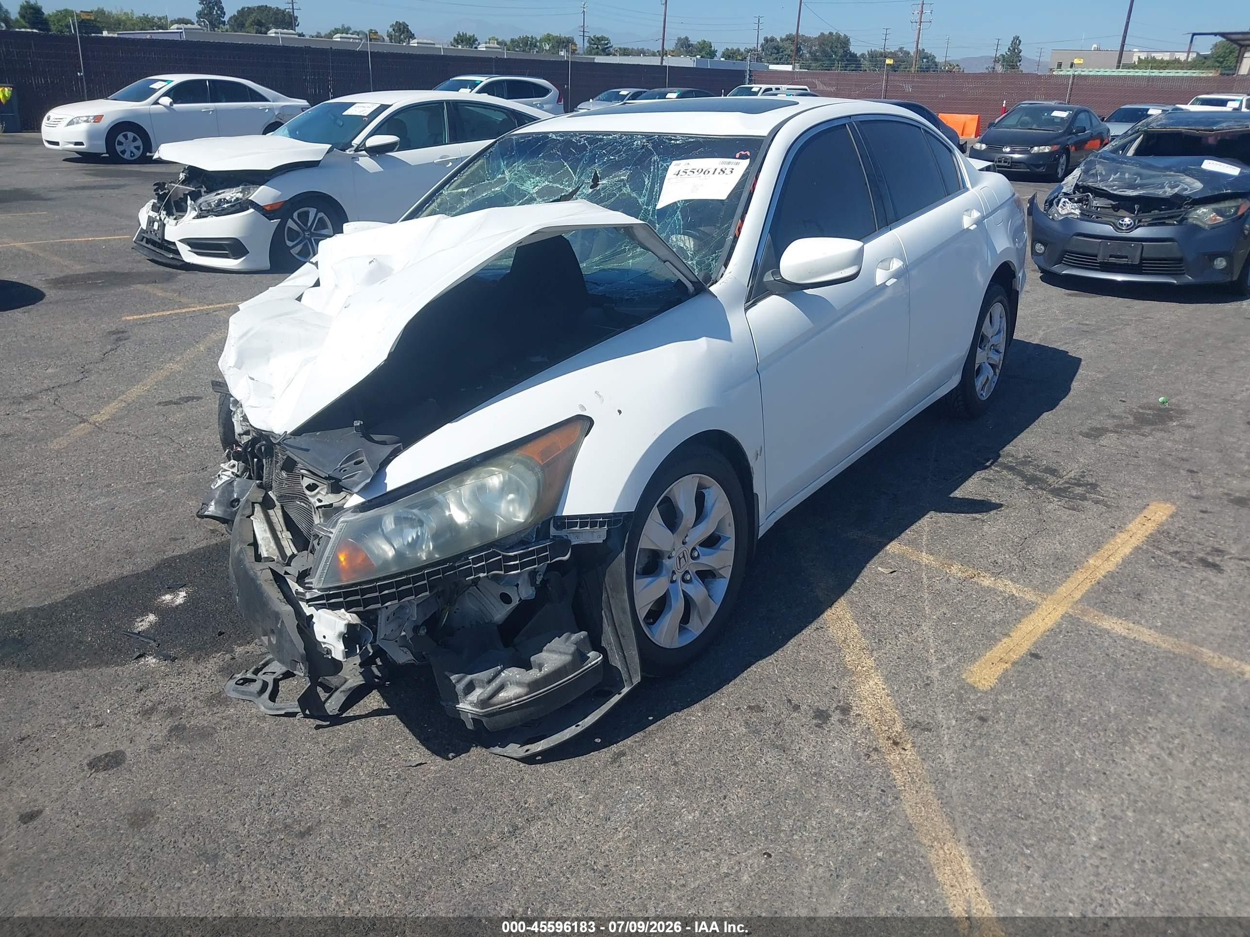 2008 Honda Accord 2.4 Ex-l White vin: 1HGCP26848A106783