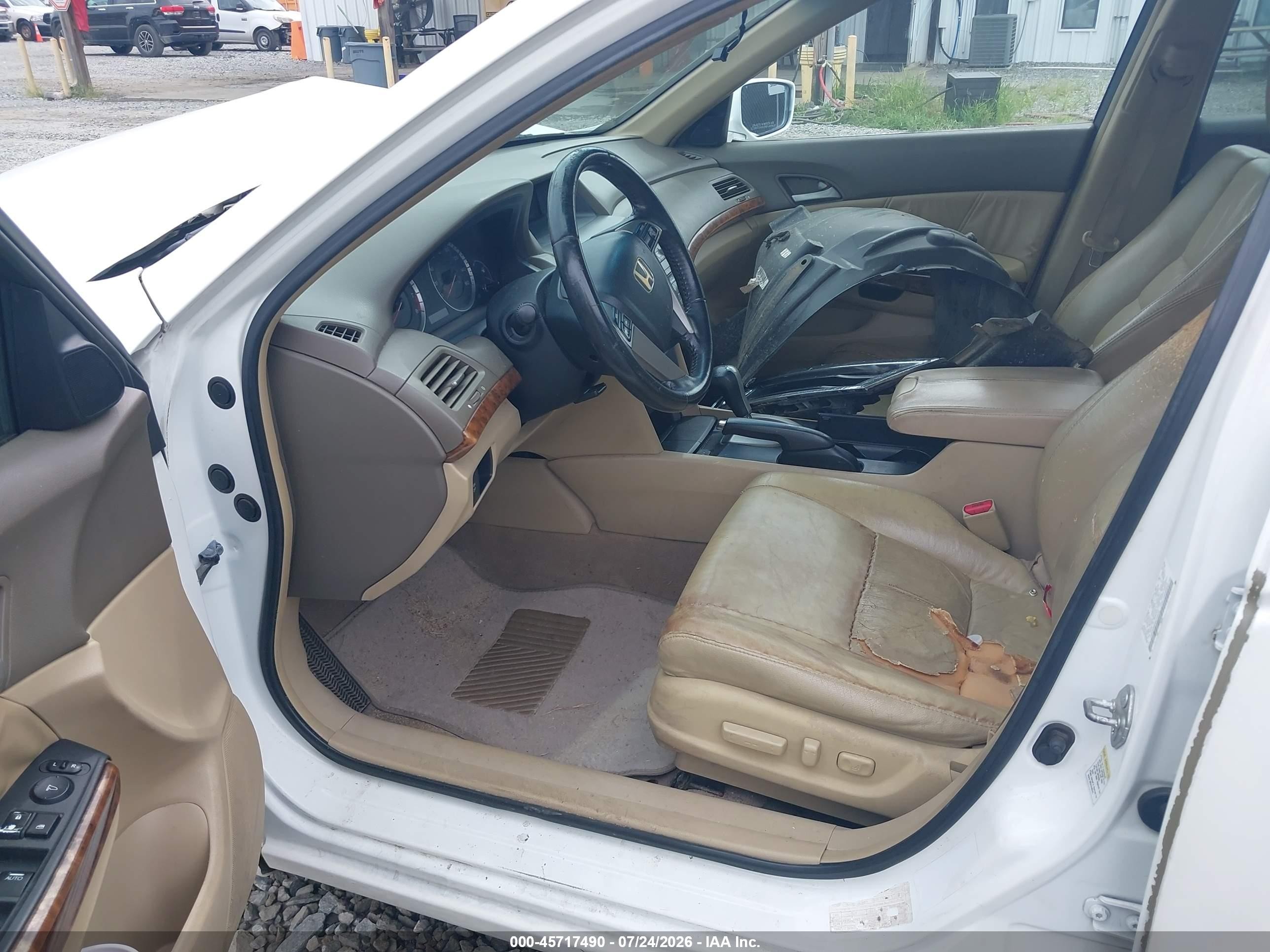 2008 Honda Accord 2.4 Ex-l White vin: 1HGCP26848A144918
