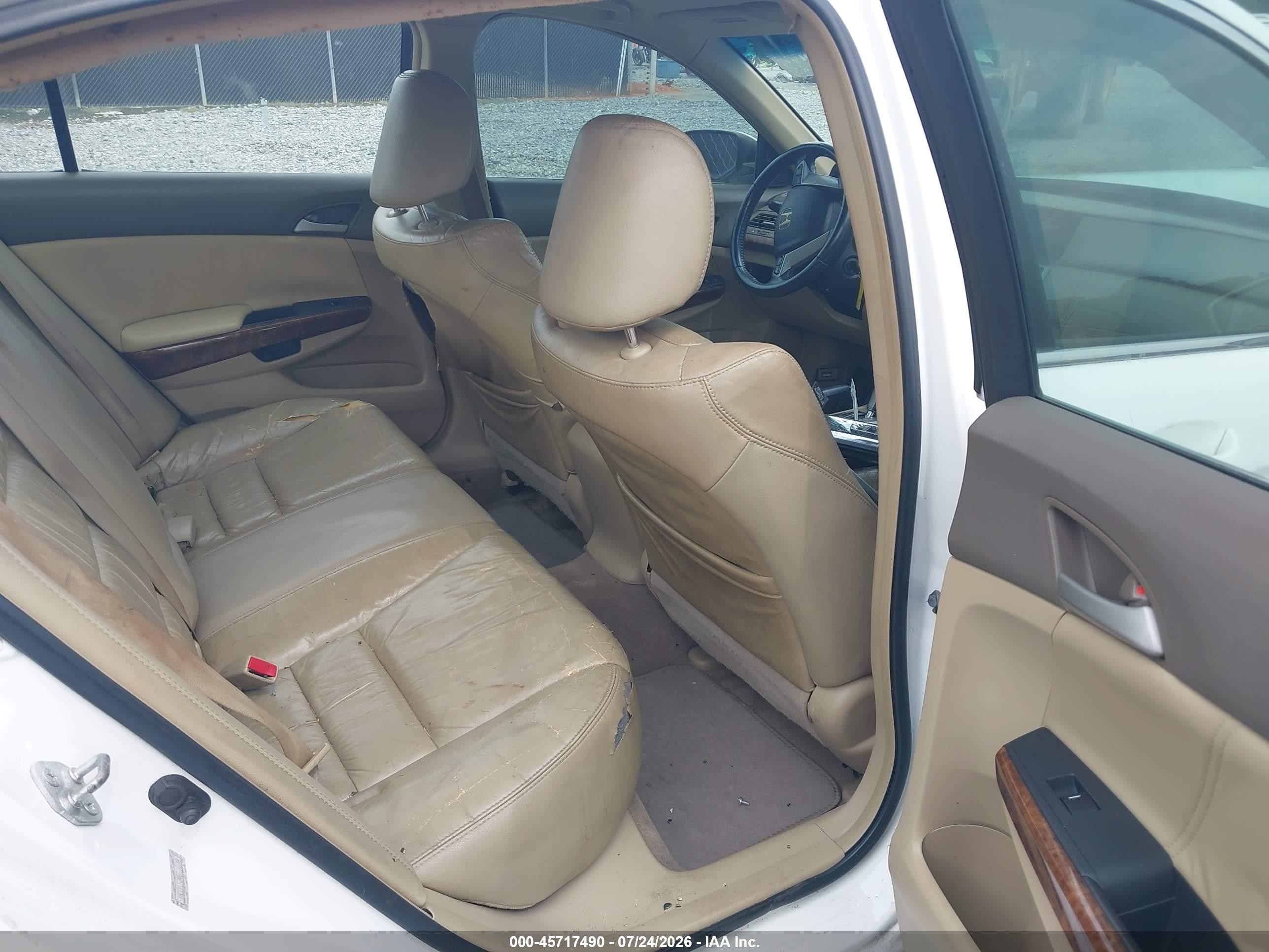 2008 Honda Accord 2.4 Ex-l White vin: 1HGCP26848A144918