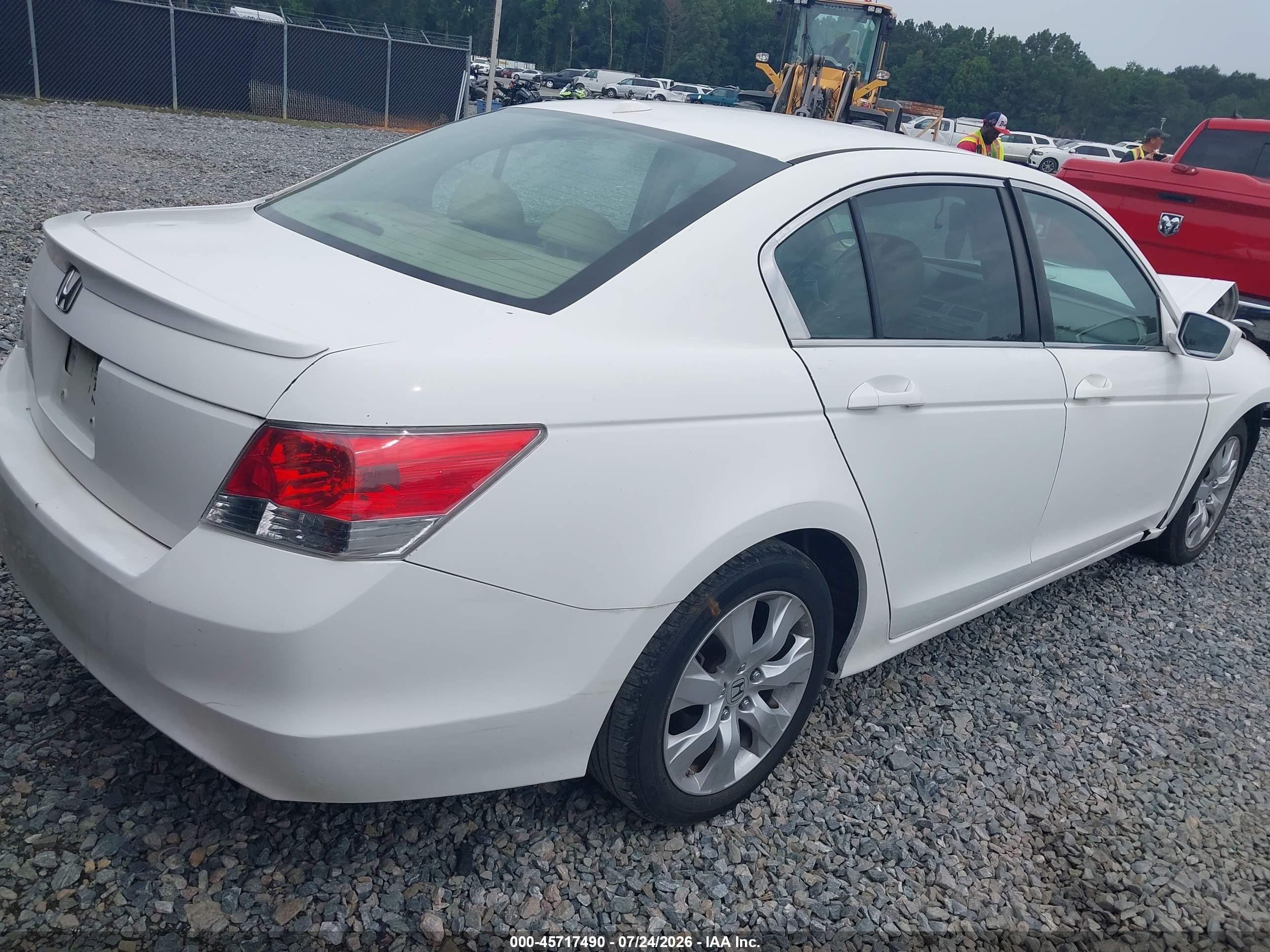 2008 Honda Accord 2.4 Ex-l White vin: 1HGCP26848A144918