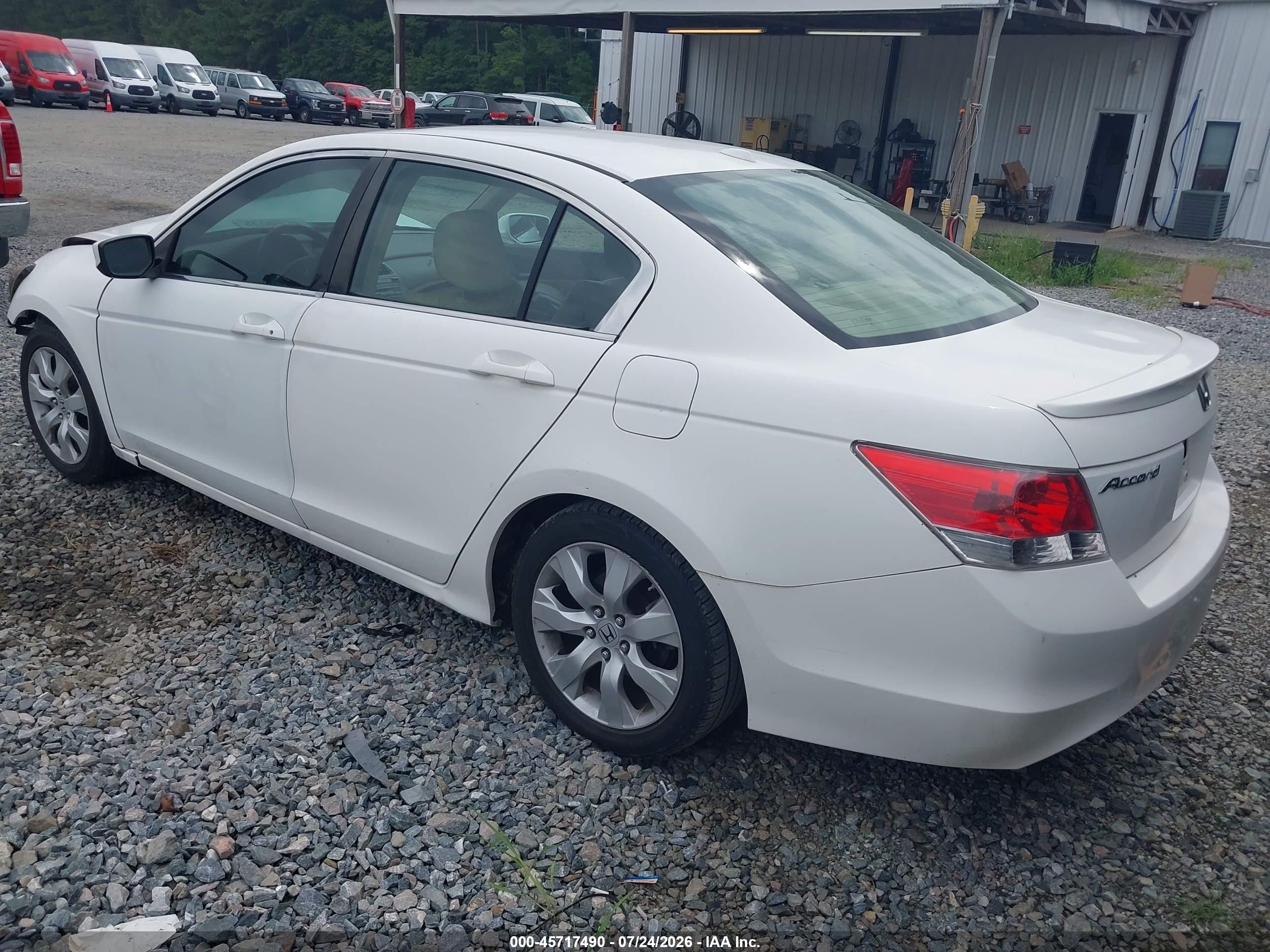 2008 Honda Accord 2.4 Ex-l White vin: 1HGCP26848A144918