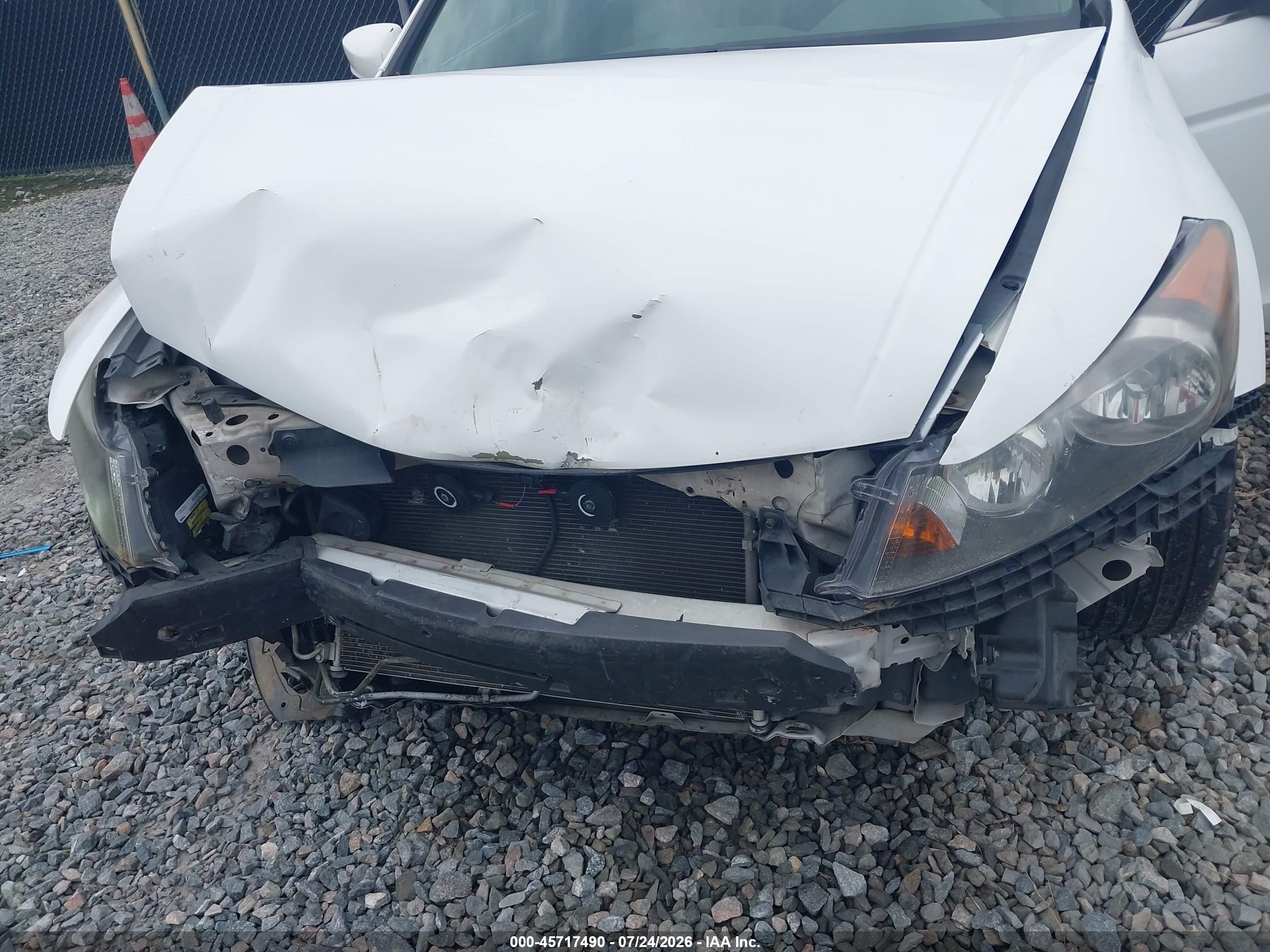 2008 Honda Accord 2.4 Ex-l White vin: 1HGCP26848A144918