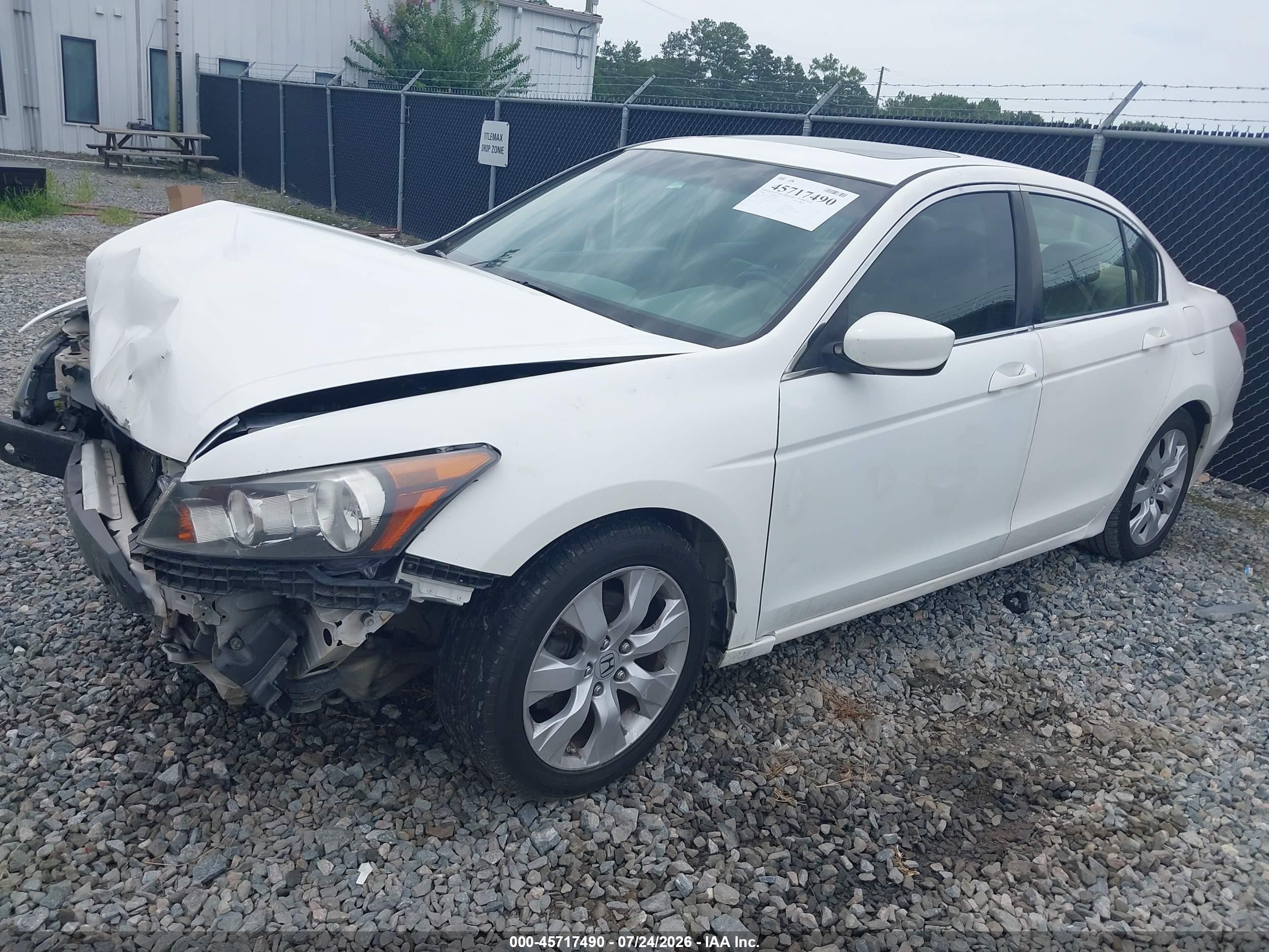 2008 Honda Accord 2.4 Ex-l White vin: 1HGCP26848A144918