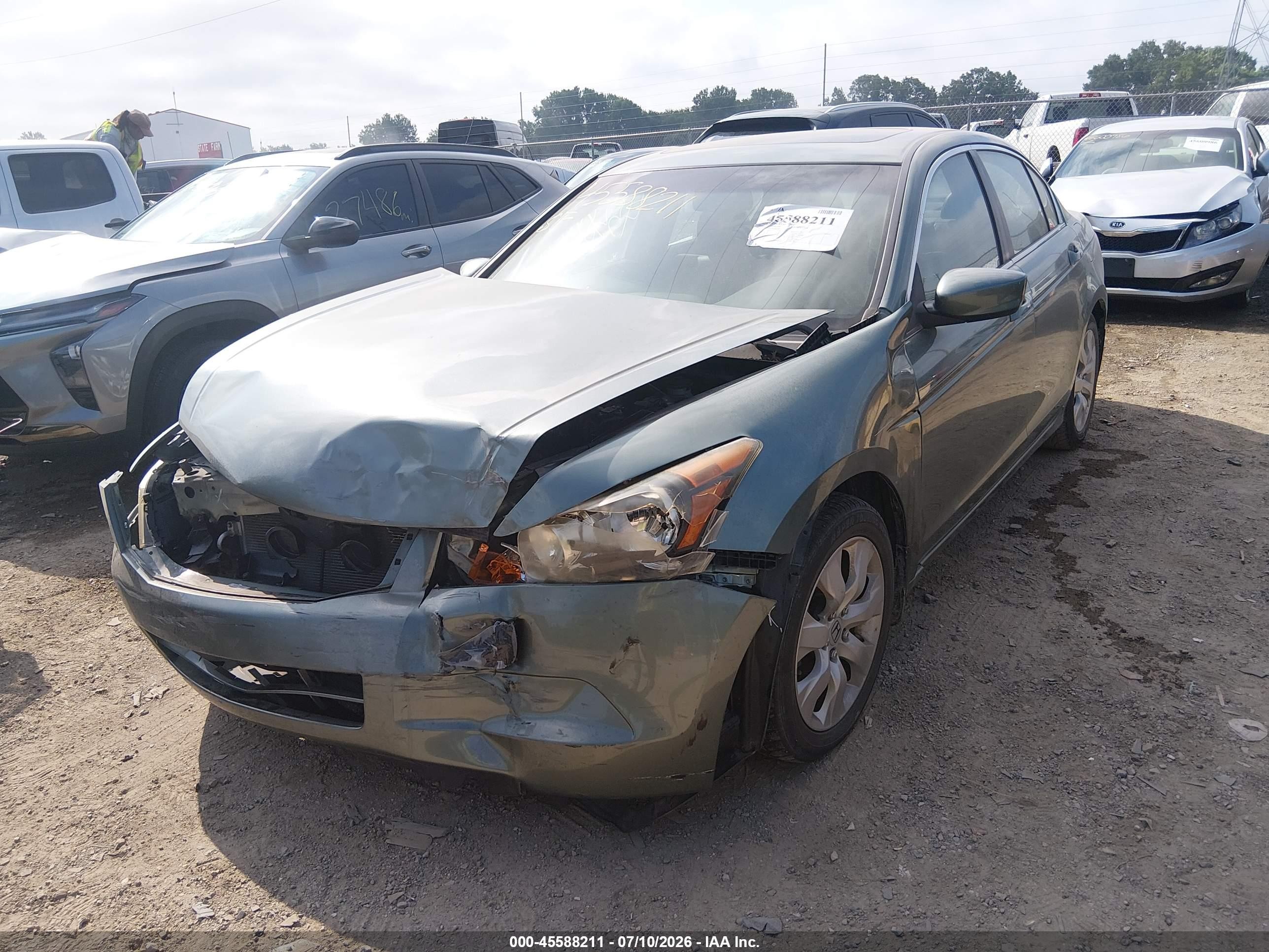 2009 Honda Accord 2.4 Ex-l Green vin: 1HGCP26849A006989