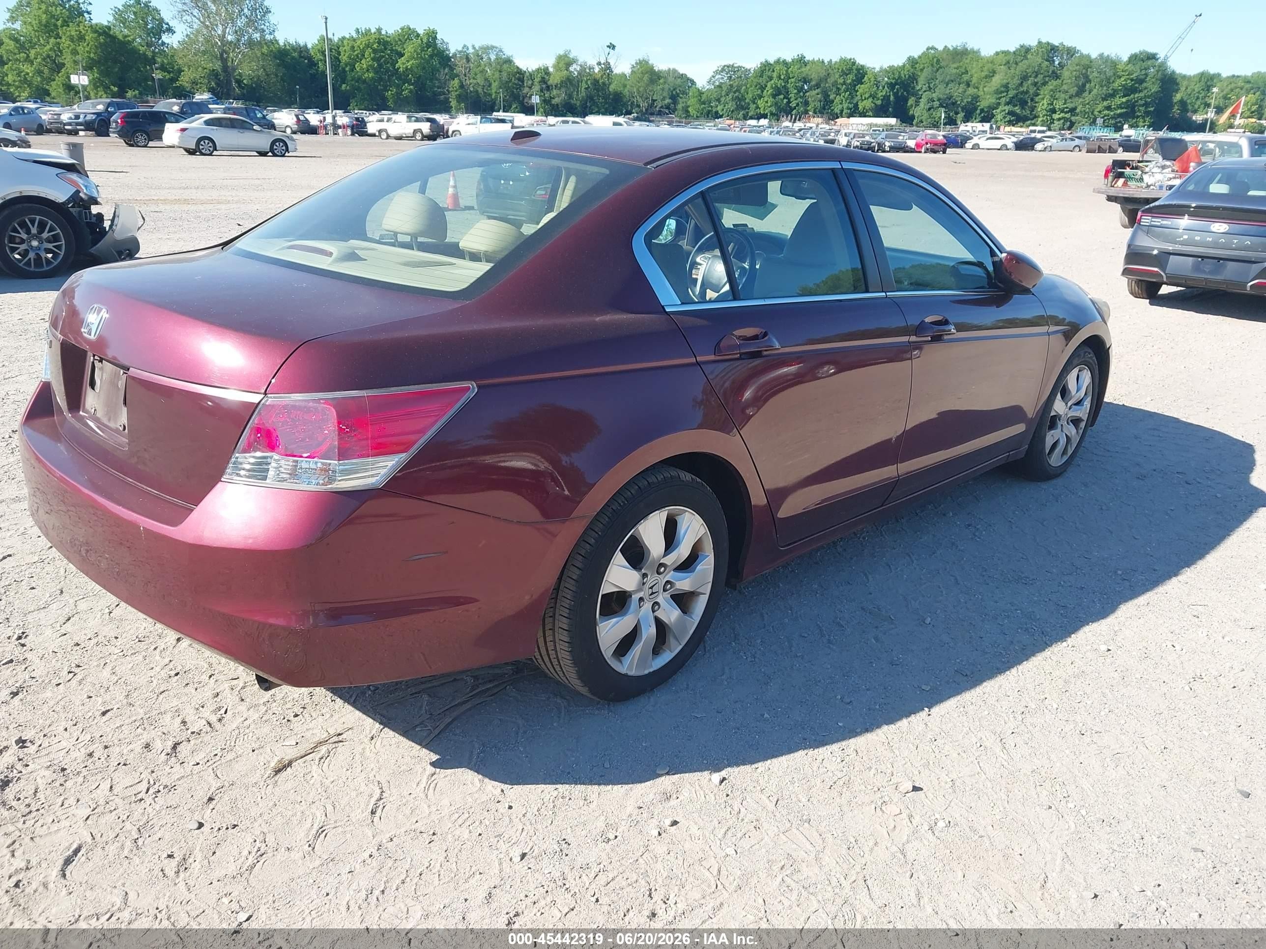 2009 Honda Accord 2.4 Ex-l Темно-бордовый vin: 1HGCP26849A073852