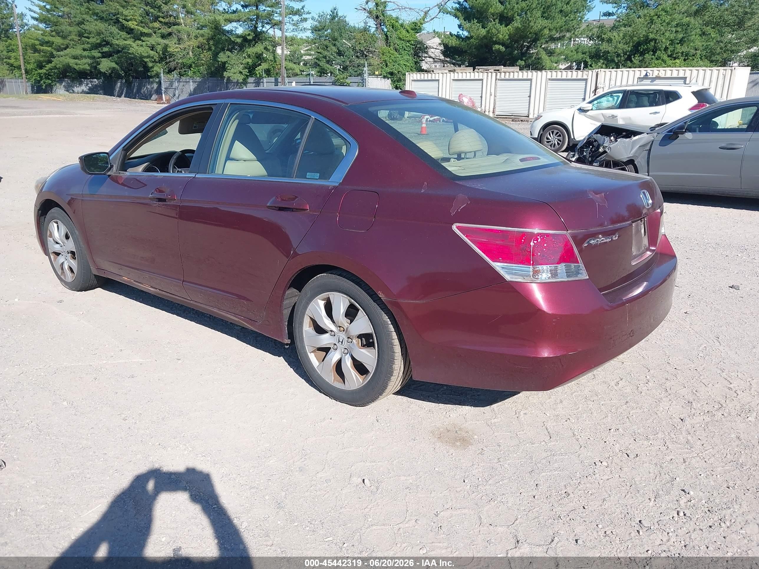 2009 Honda Accord 2.4 Ex-l Темно-бордовый vin: 1HGCP26849A073852