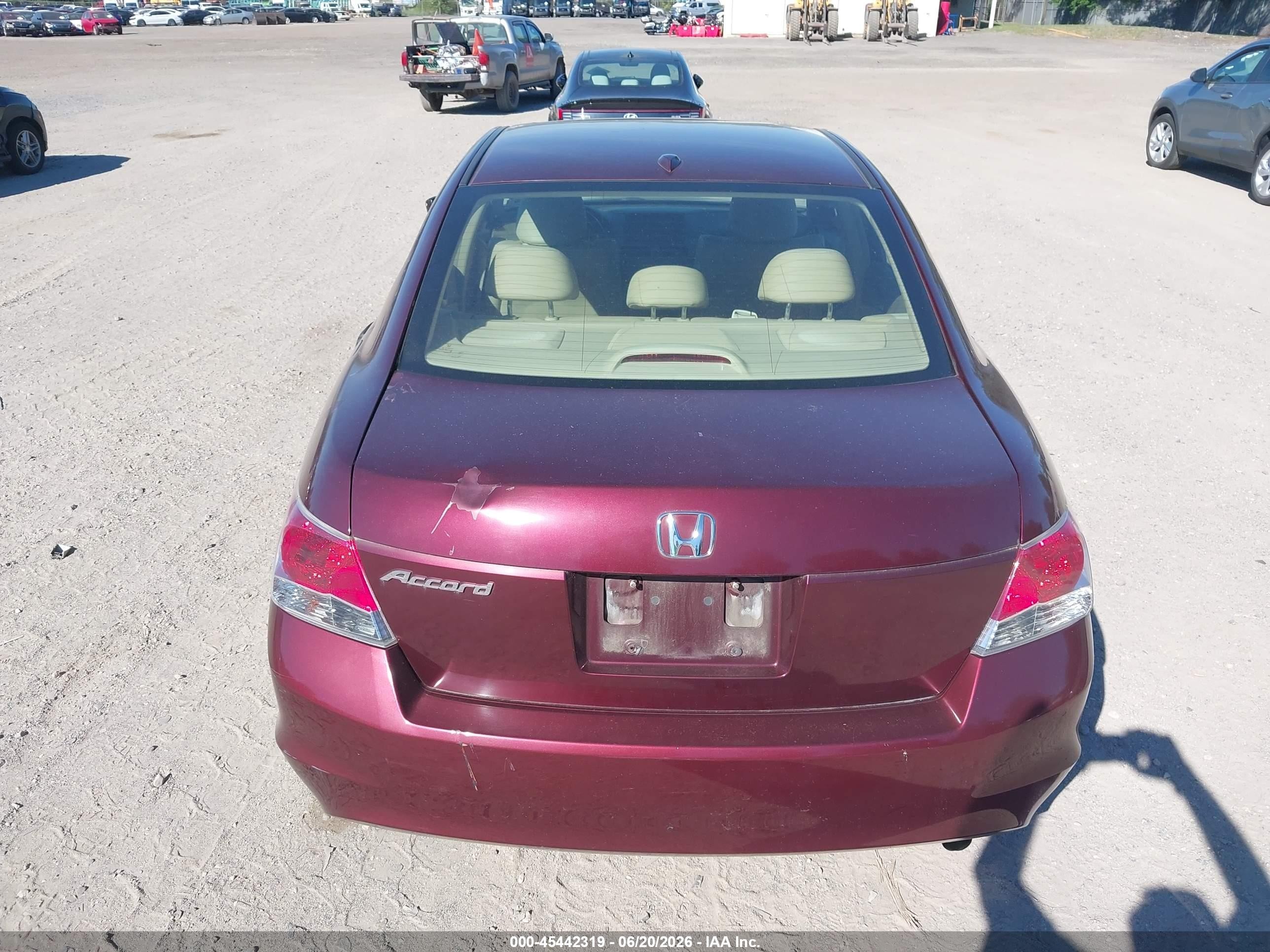 2009 Honda Accord 2.4 Ex-l Темно-бордовый vin: 1HGCP26849A073852