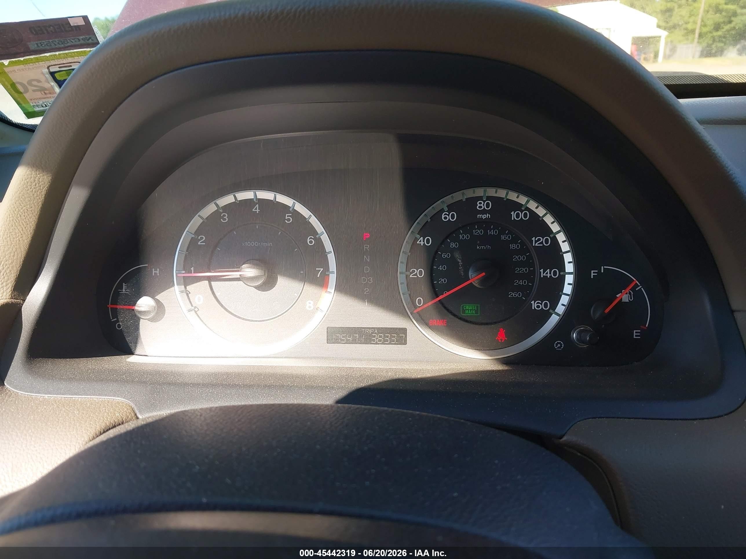 2009 Honda Accord 2.4 Ex-l Темно-бордовый vin: 1HGCP26849A073852