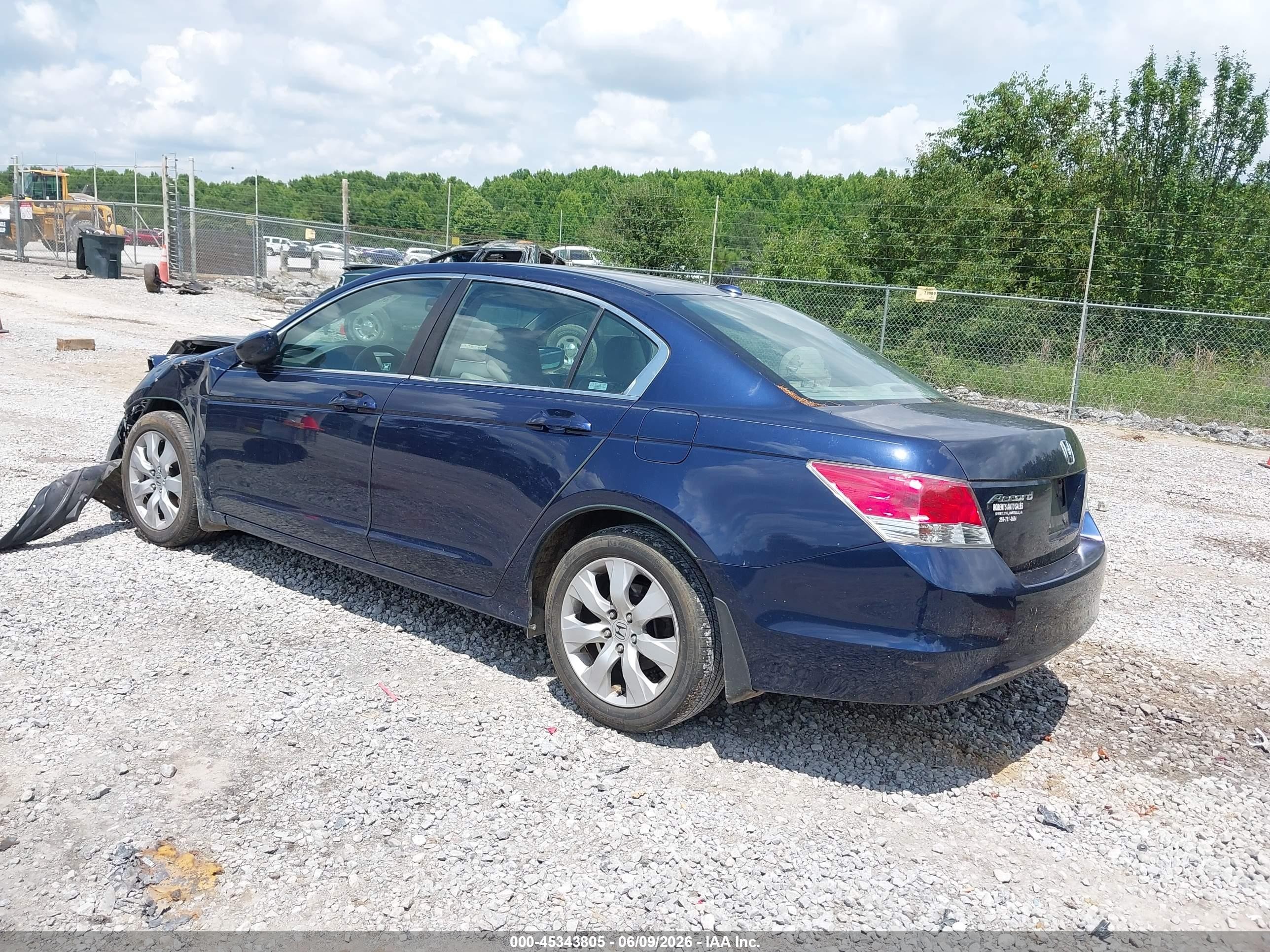 2009 Honda Accord 2.4 Ex-l Blue vin: 1HGCP26849A075780