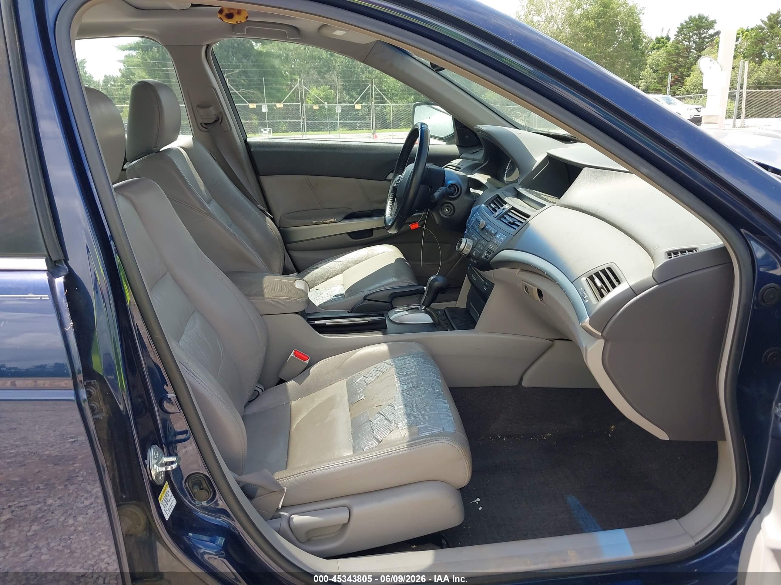 2009 Honda Accord 2.4 Ex-l Blue vin: 1HGCP26849A075780