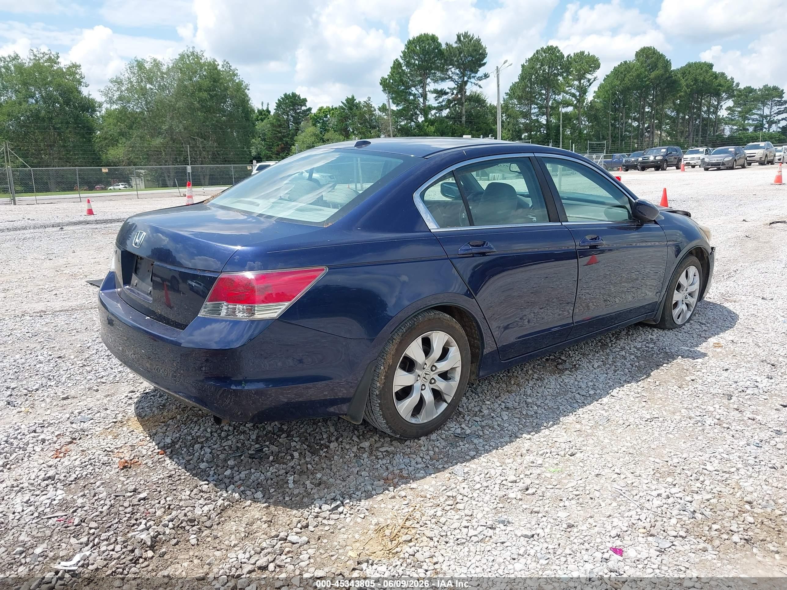 2009 Honda Accord 2.4 Ex-l Blue vin: 1HGCP26849A075780