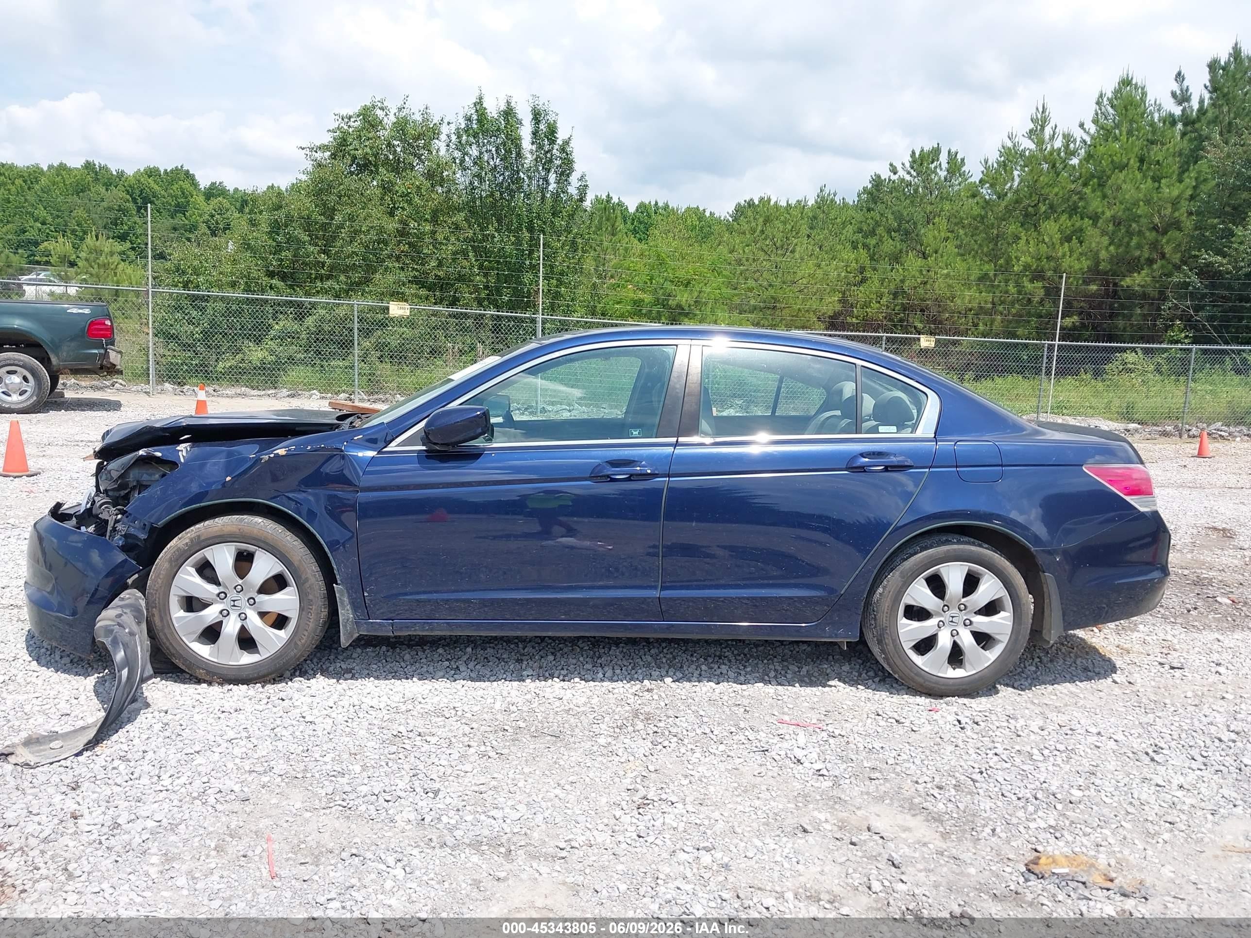 2009 Honda Accord 2.4 Ex-l Blue vin: 1HGCP26849A075780
