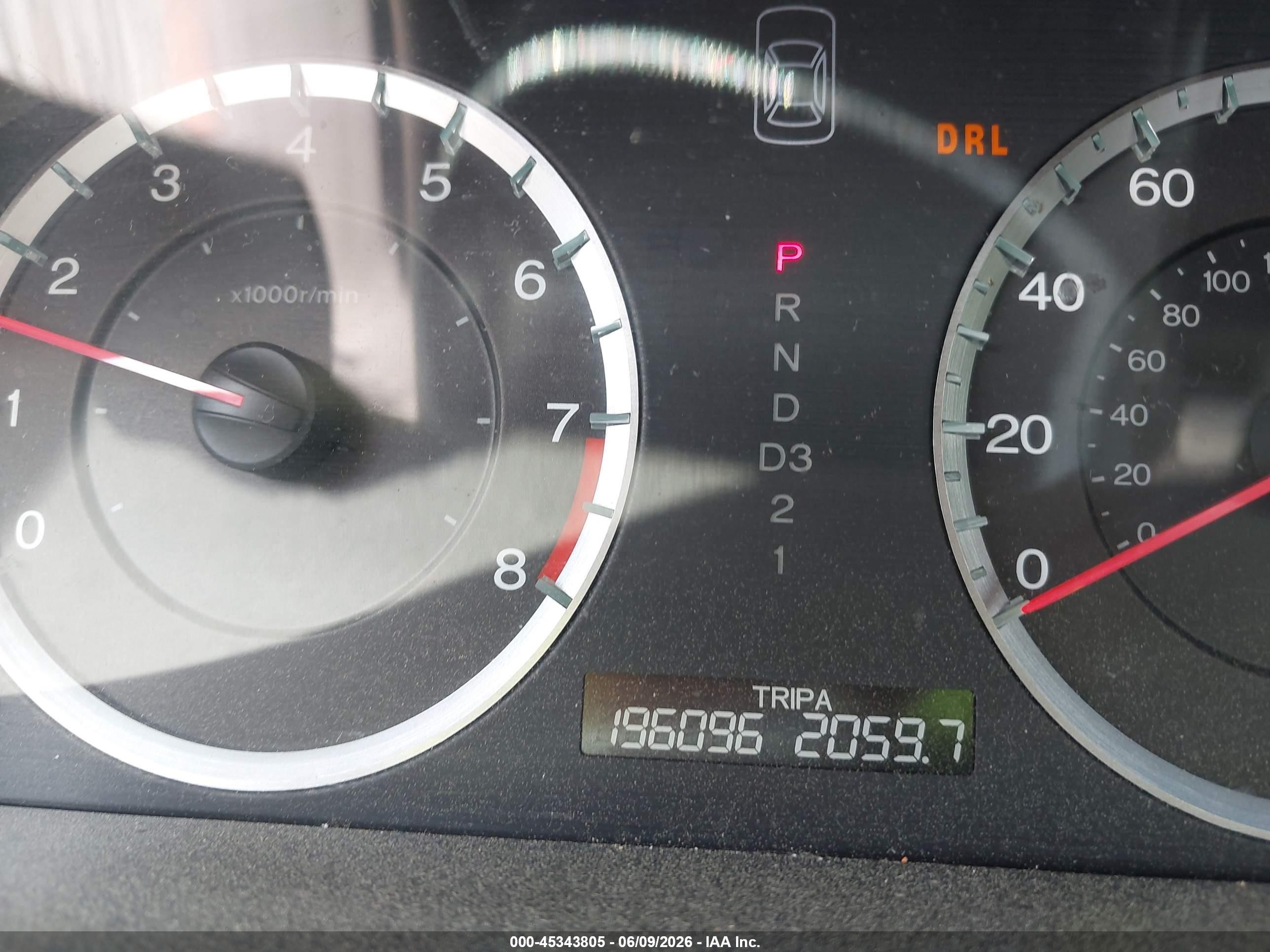 2009 Honda Accord 2.4 Ex-l Blue vin: 1HGCP26849A075780