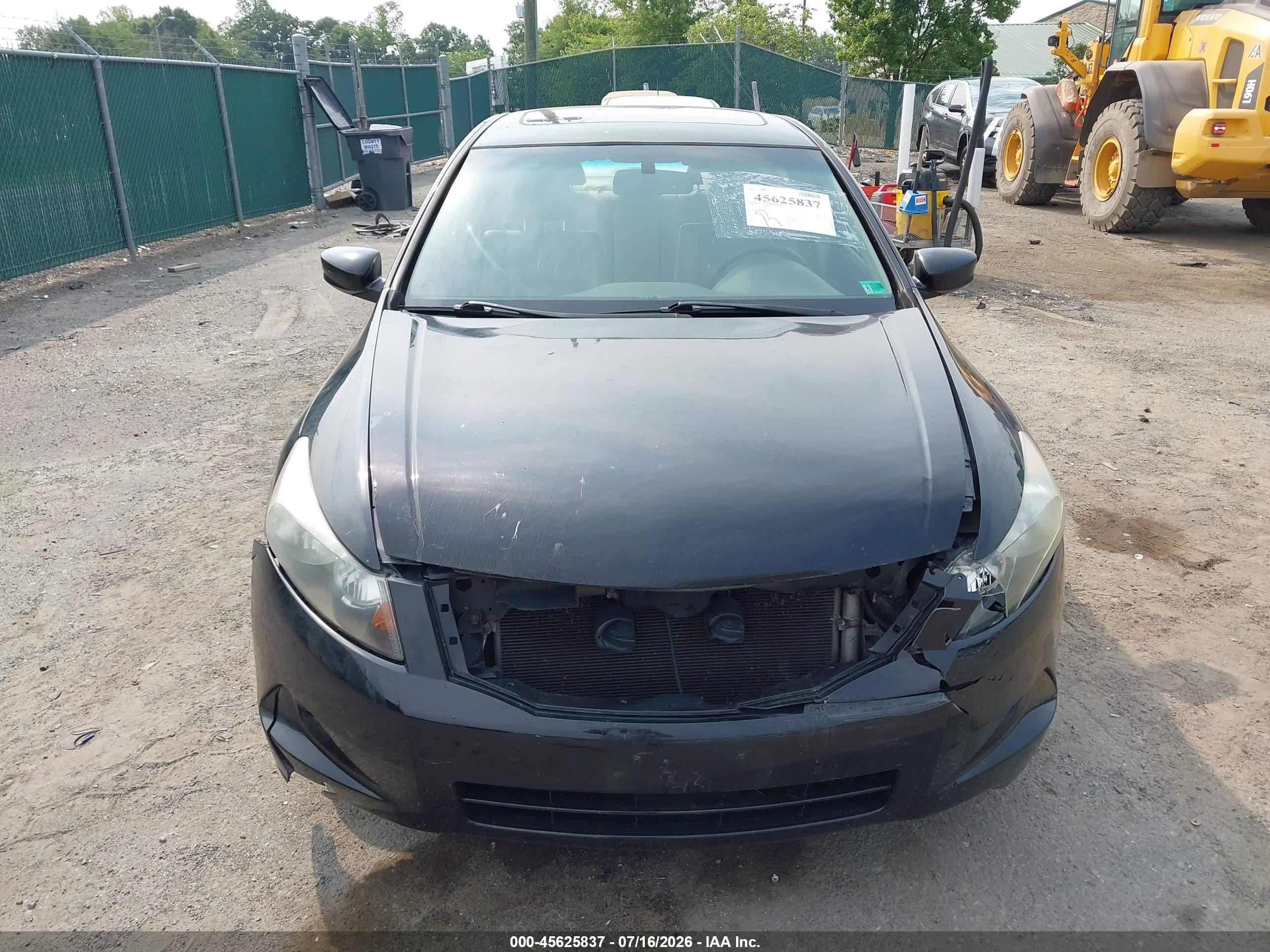 2009 Honda Accord 2.4 Ex-l Black vin: 1HGCP26849A126274