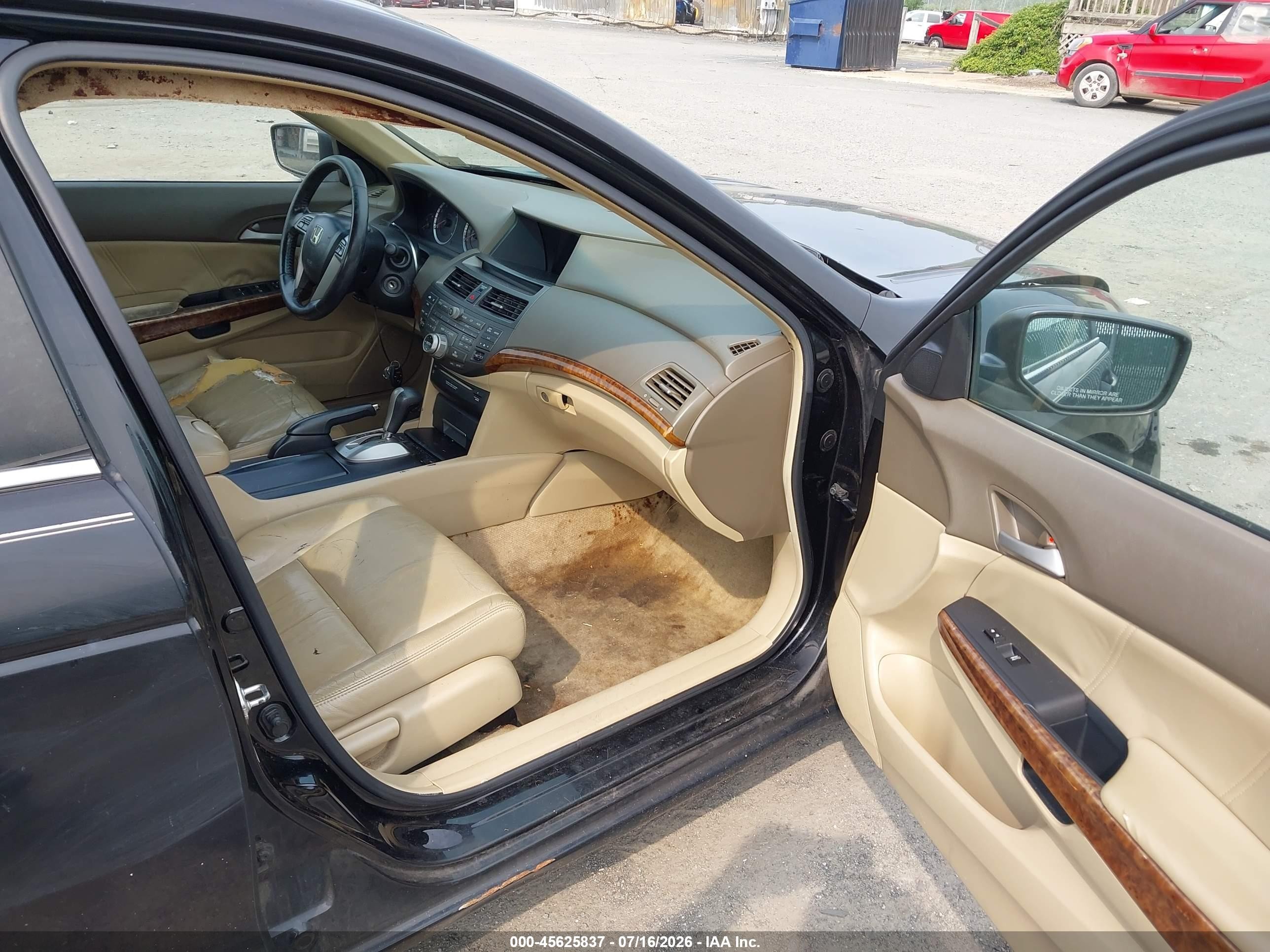 2009 Honda Accord 2.4 Ex-l Black vin: 1HGCP26849A126274