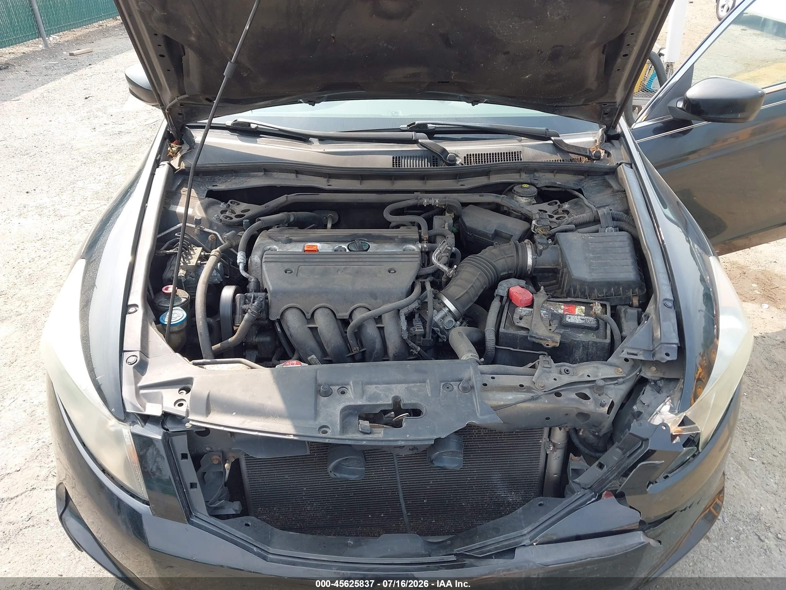 2009 Honda Accord 2.4 Ex-l Black vin: 1HGCP26849A126274