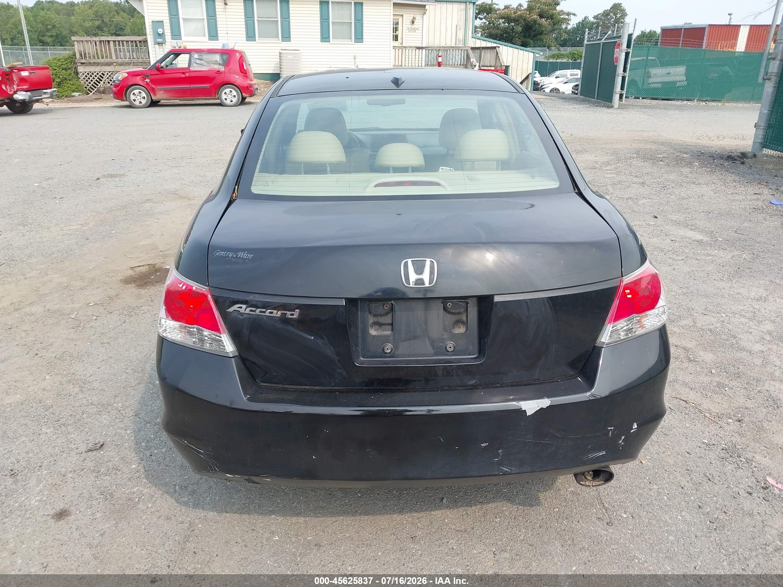 2009 Honda Accord 2.4 Ex-l Black vin: 1HGCP26849A126274