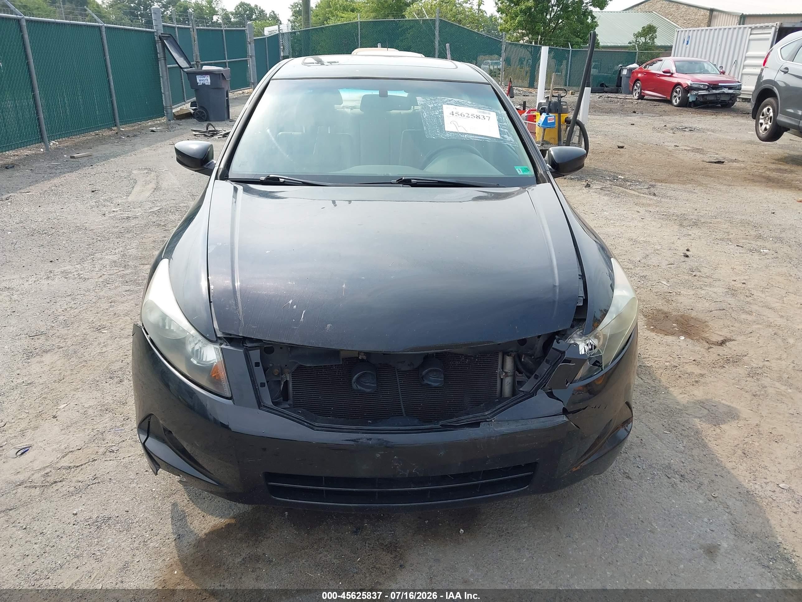 2009 Honda Accord 2.4 Ex-l Black vin: 1HGCP26849A126274